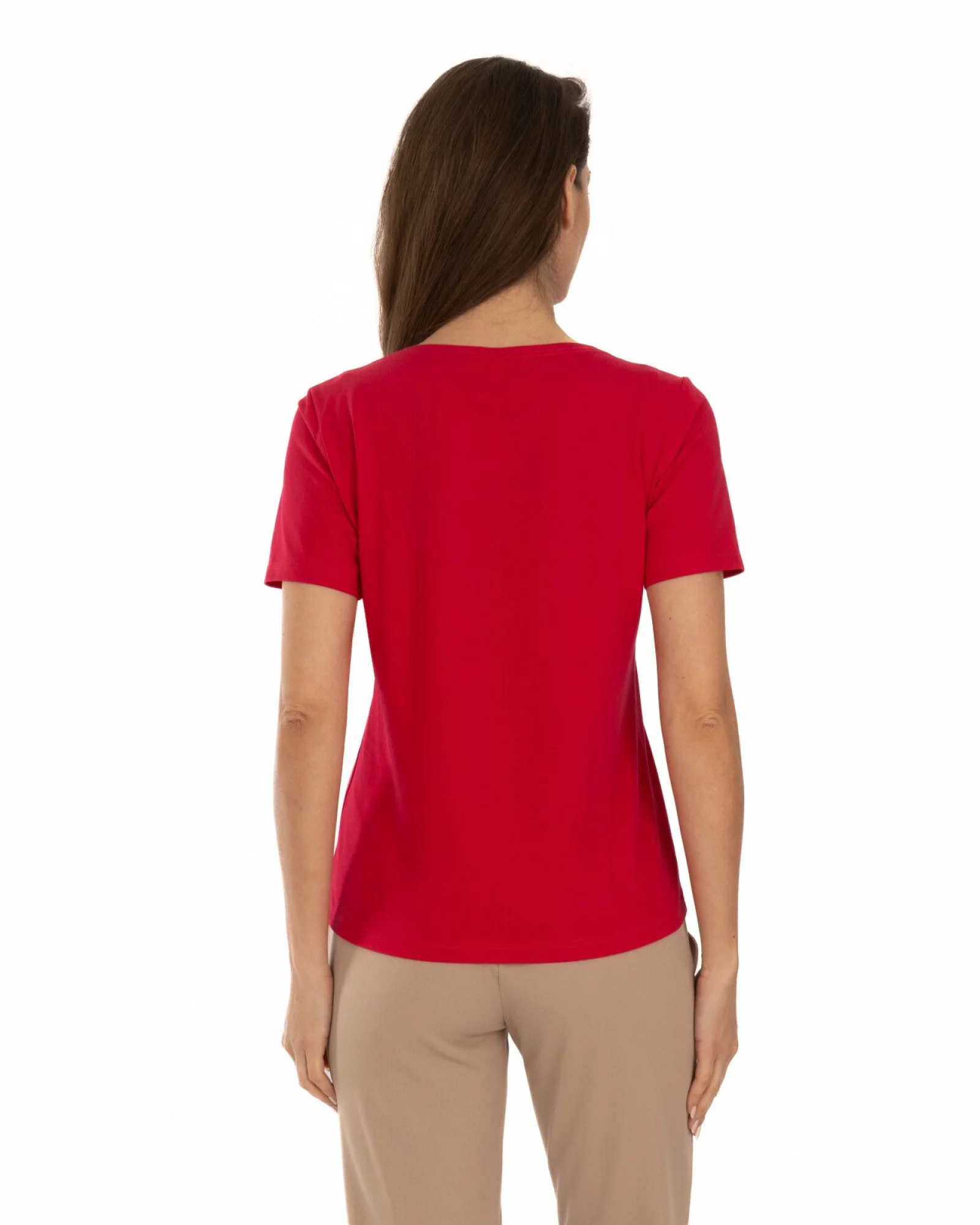 Tricou damă bumbac cu lycra – dantelă elegantă