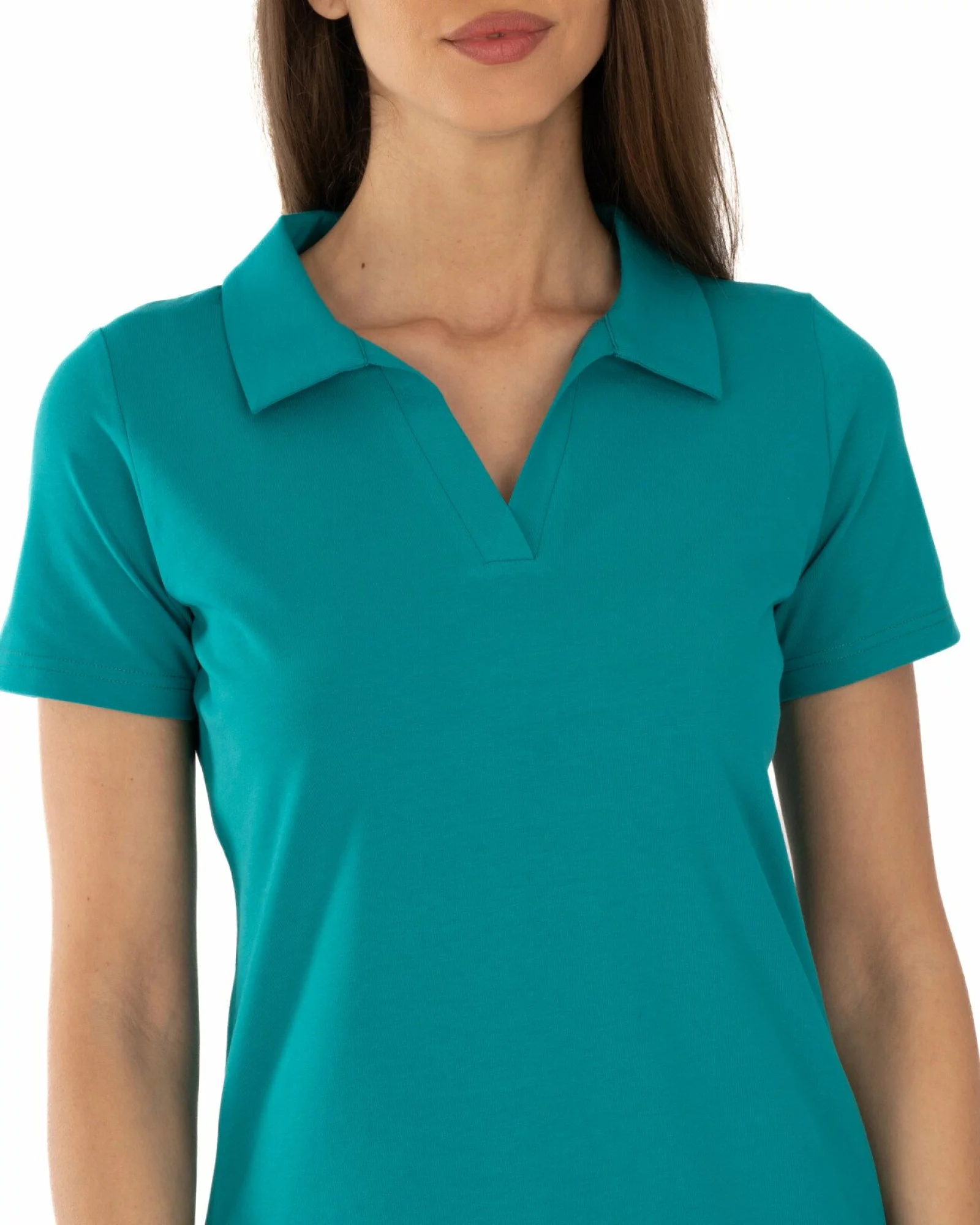 Tricou damă polo fără nasturi