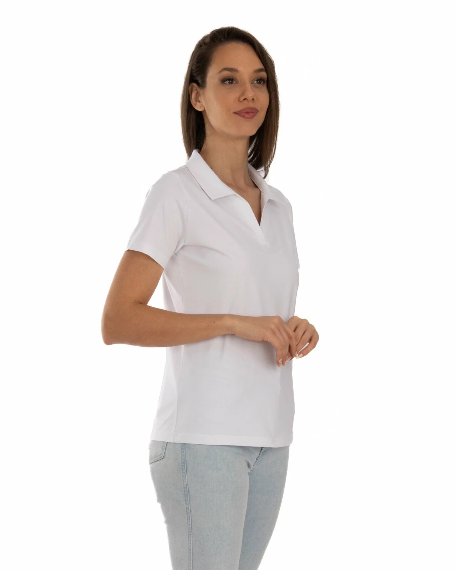 Tricou damă polo fără nasturi