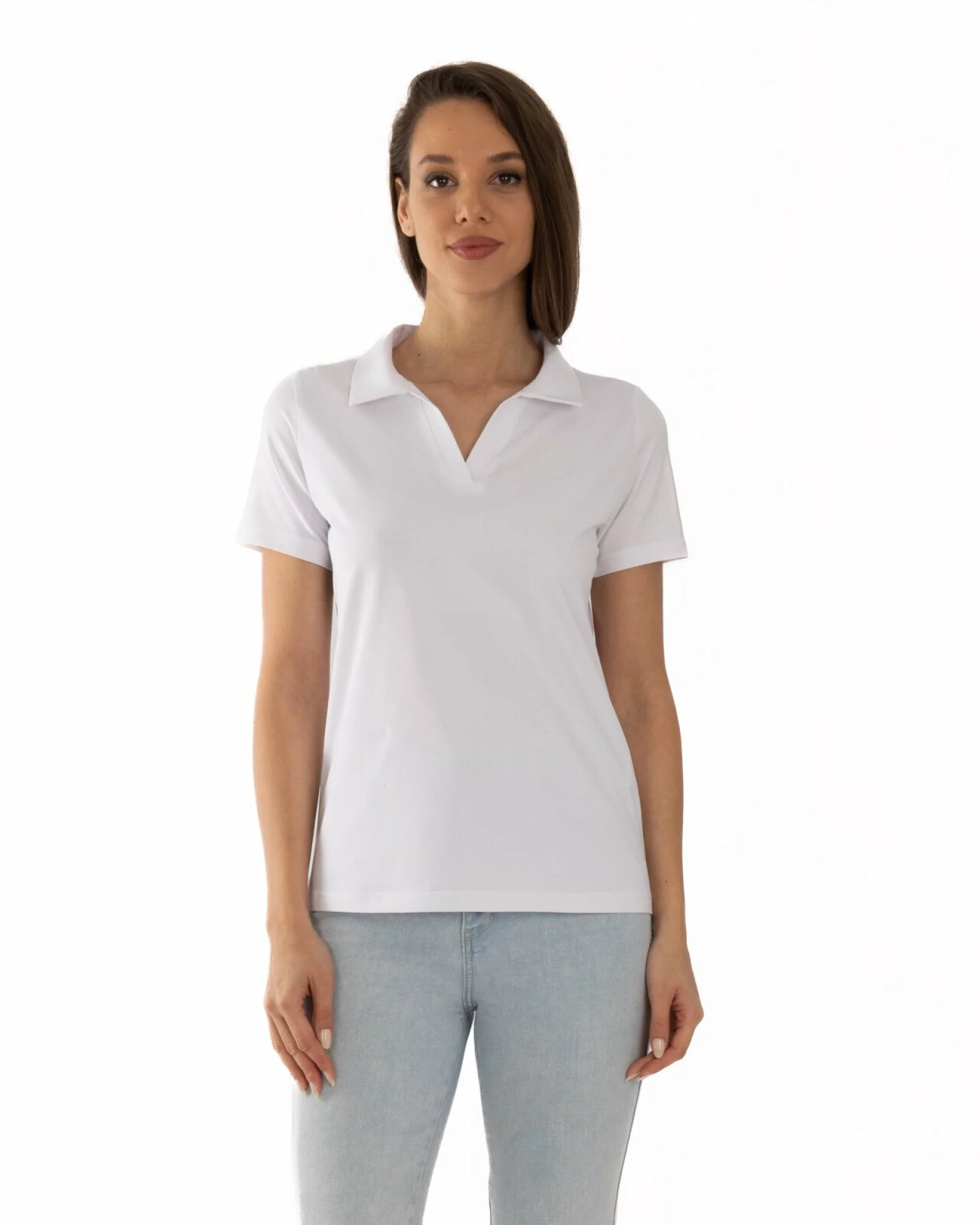 Tricou damă polo fără nasturi