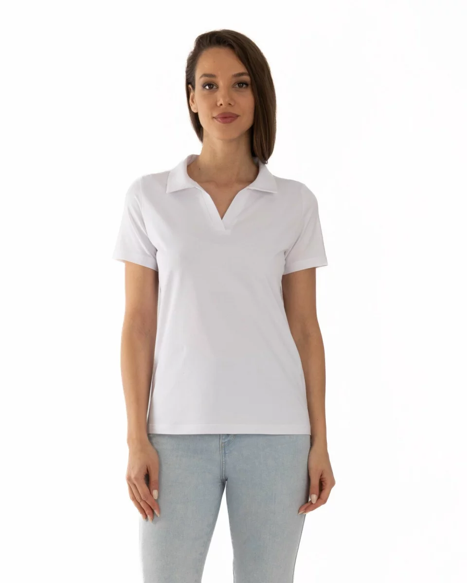 Tricou damă polo fără nasturi