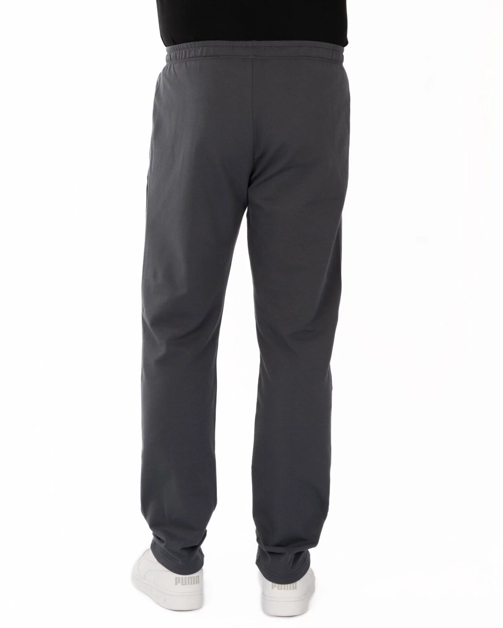Pantaloni gri închis model clasic buzunare cu fermoar
