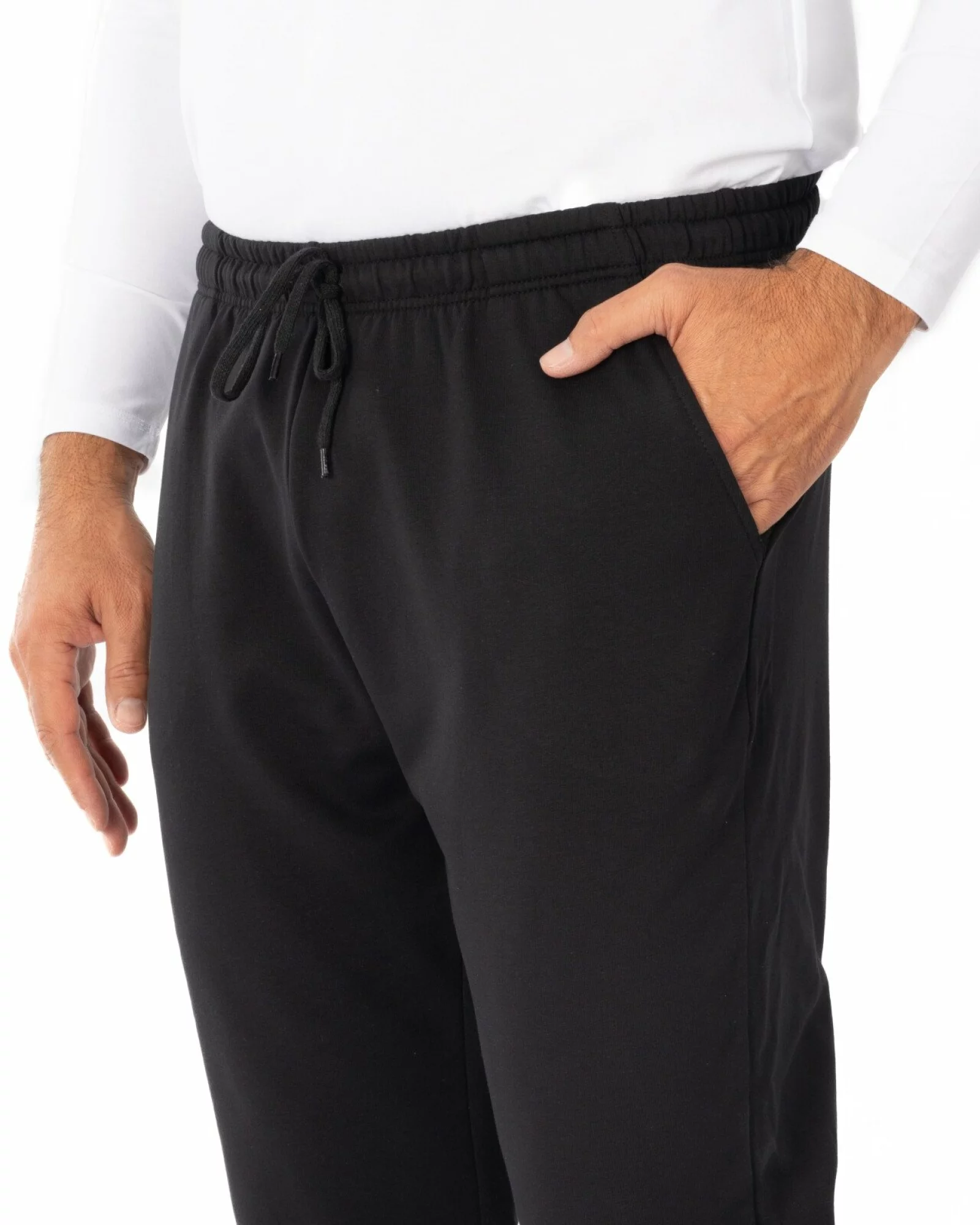 Pantaloni negri model clasic interior pufos