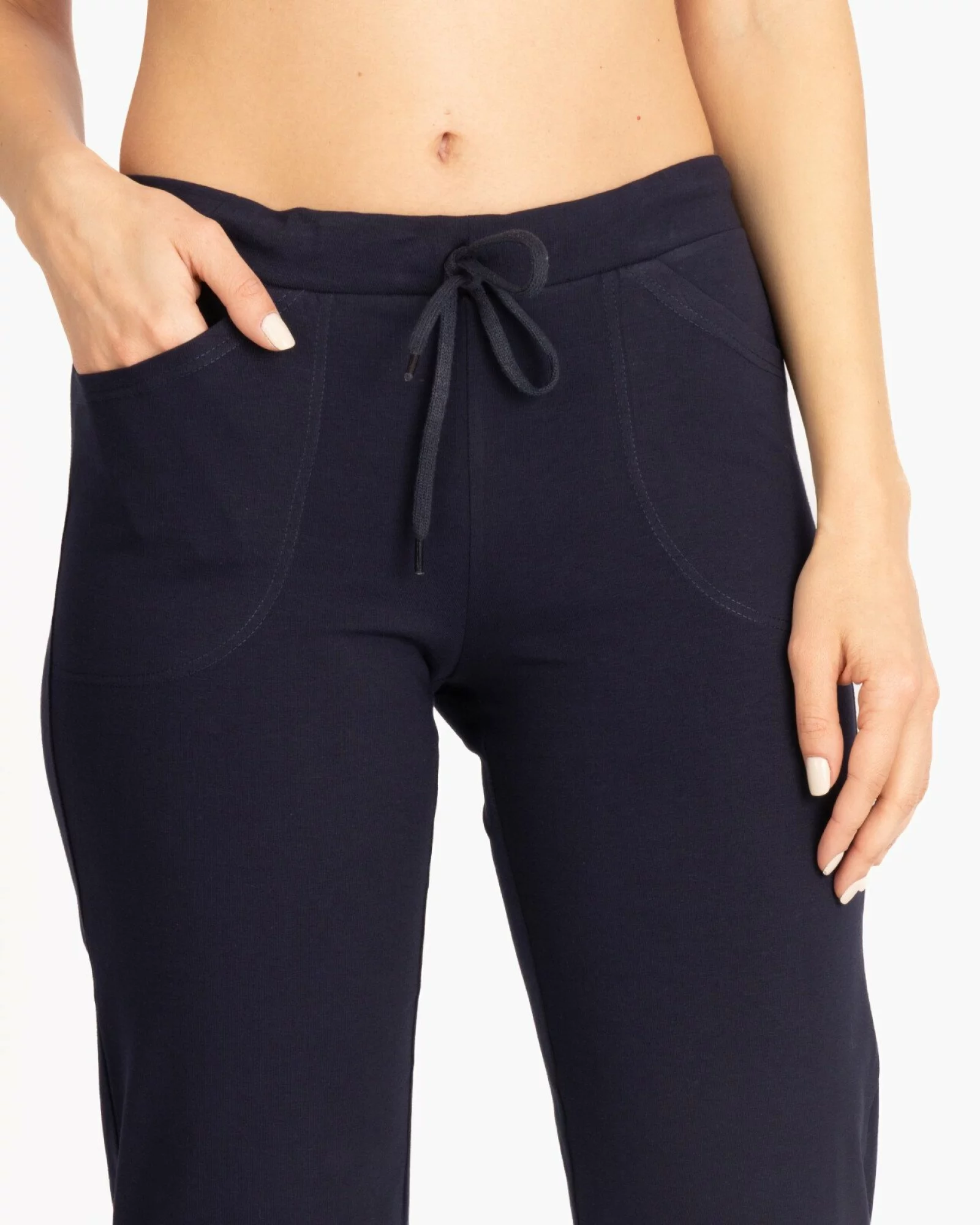 Pantaloni bleumarin de vară clasici