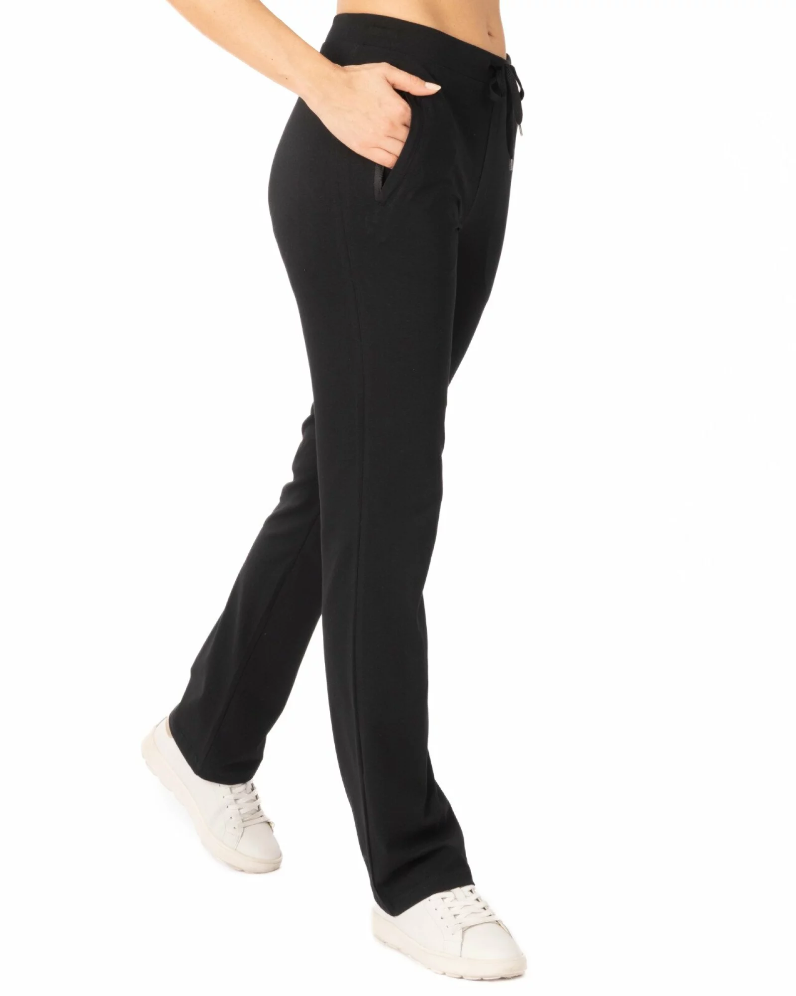 Pantaloni negri de vară clasici buzunare fermoar refilet