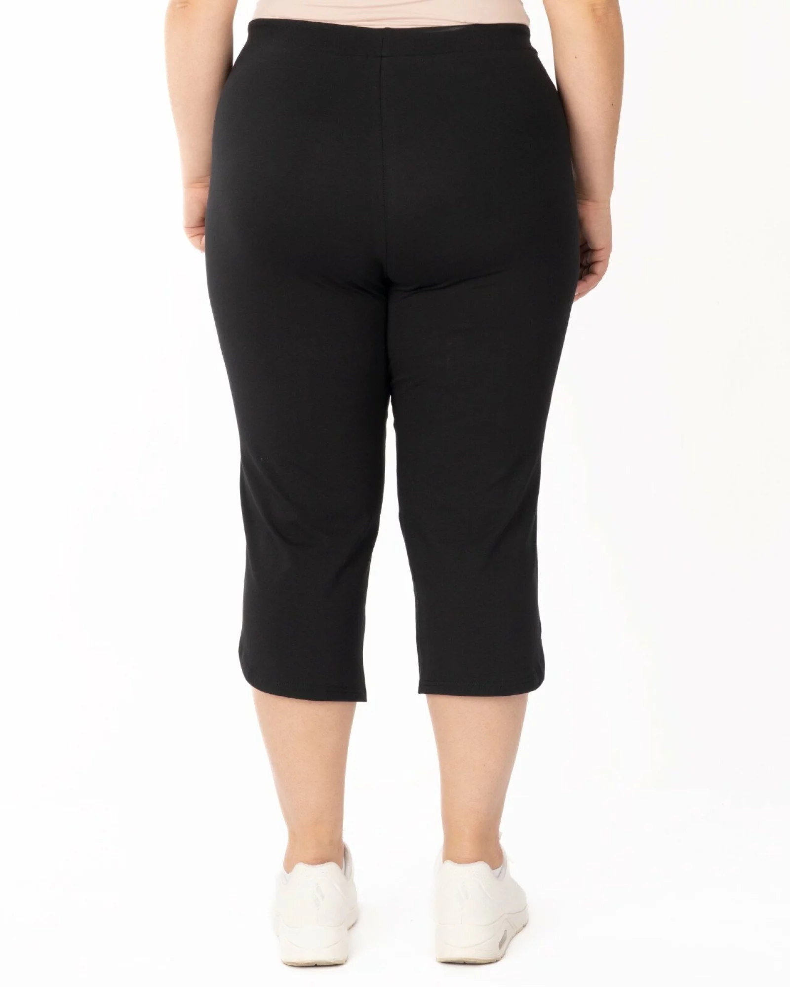 Pantaloni negri 3/4 mărimi mari tiv lalea