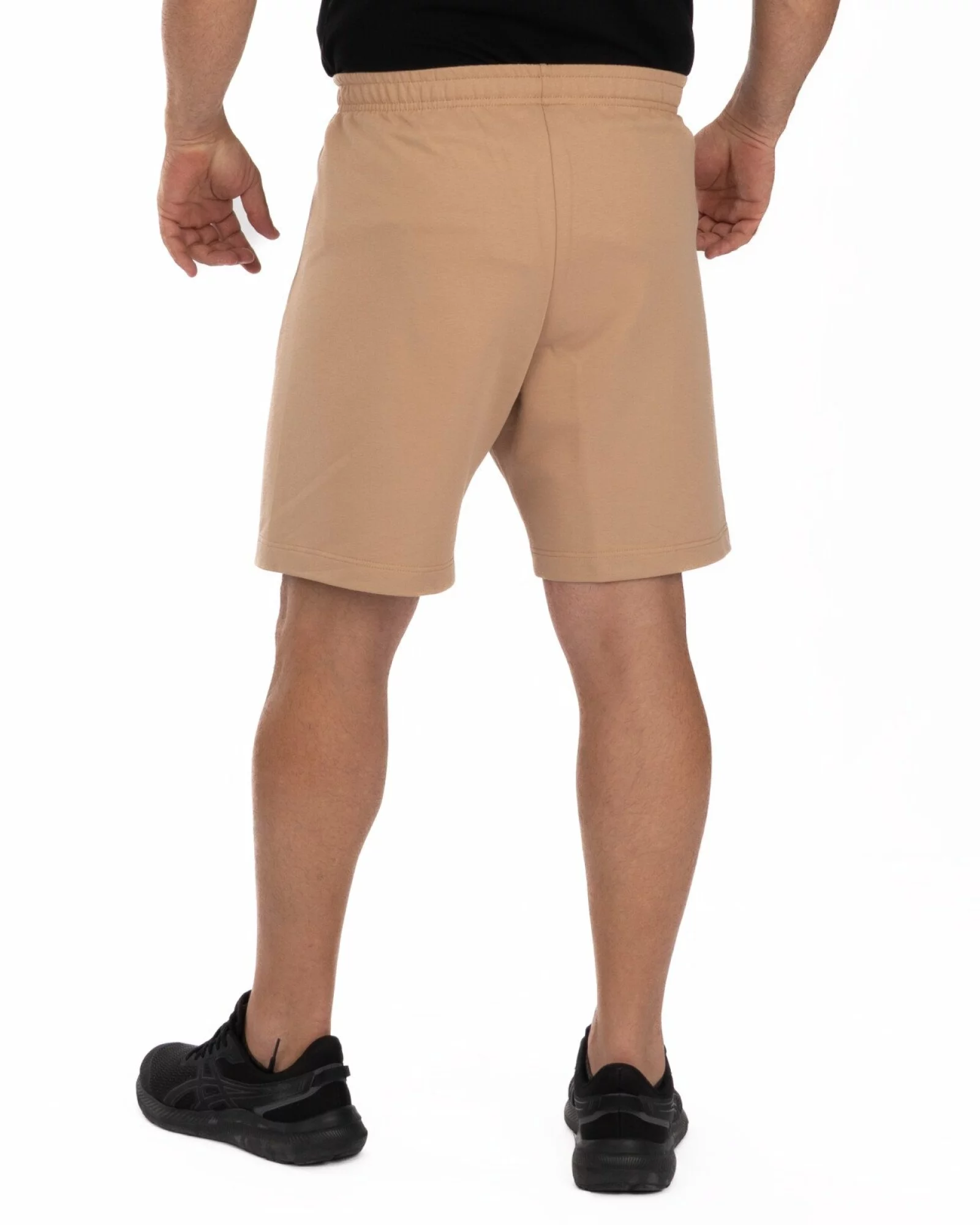 Pantaloni scurți bej fermoare contrast