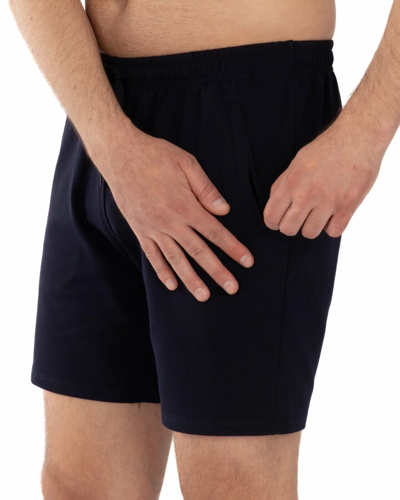 Pantaloni scurți bleumarin fermoare refilet