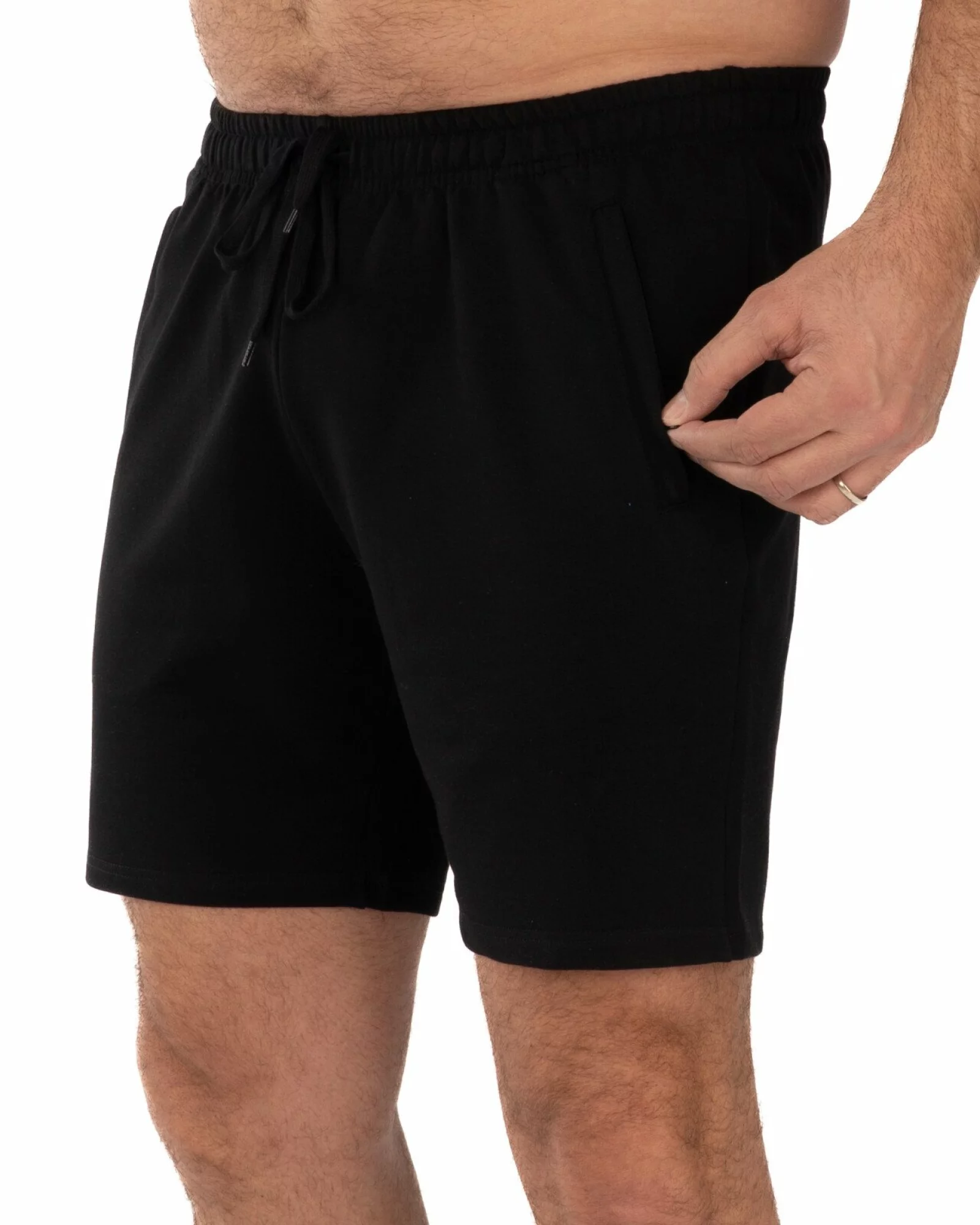 Pantaloni scurți negri fermoare refilet