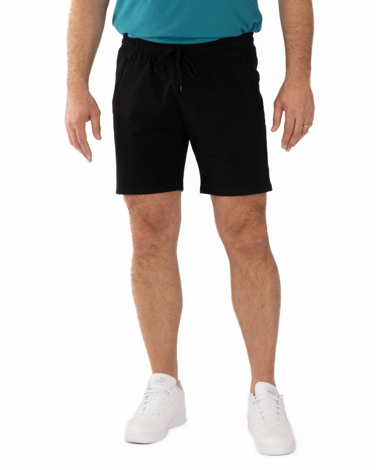 Pantaloni scurți negri fermoare refilet