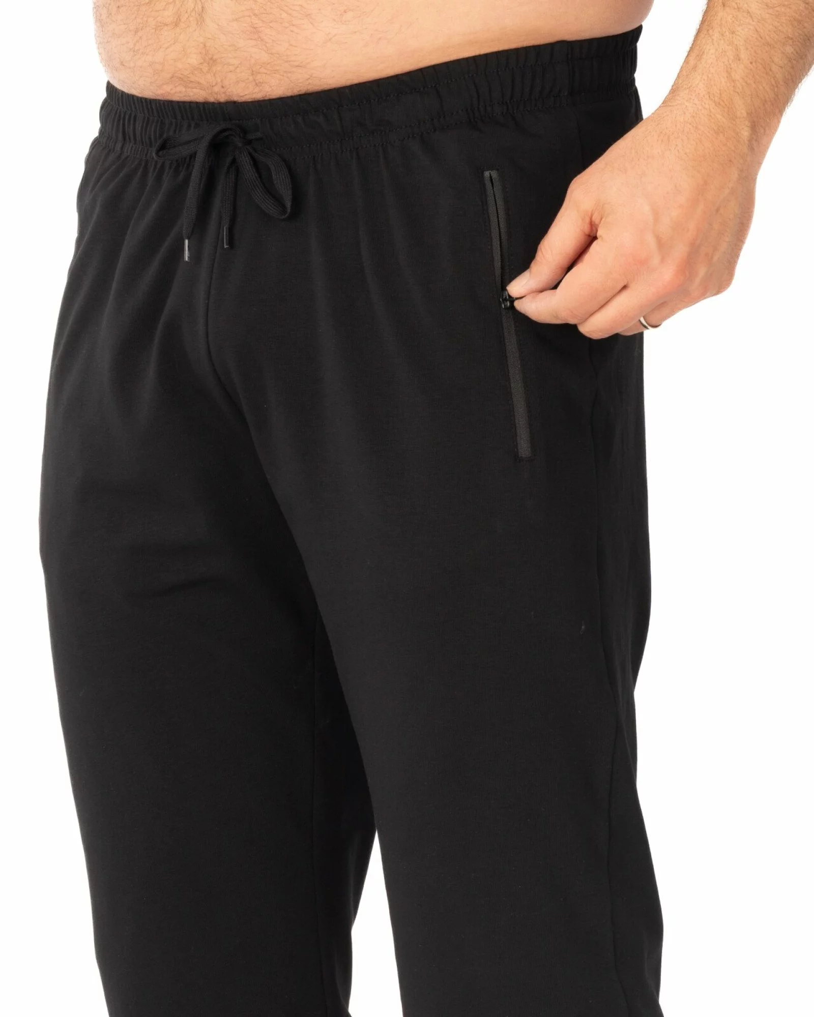 Pantaloni scurți negri model clasic buzunare cu fermoar