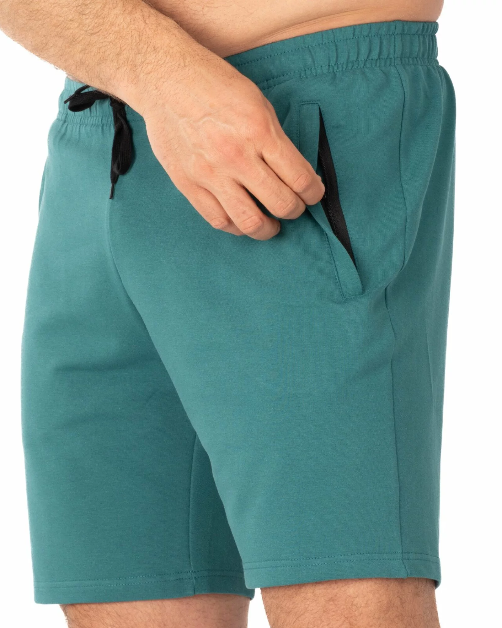 Pantaloni scurți verzi fermoare refilet