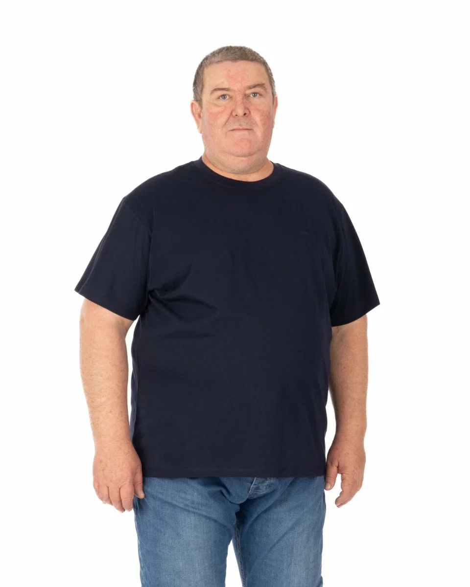 Tricou mărimi mari bleumarin bumbac