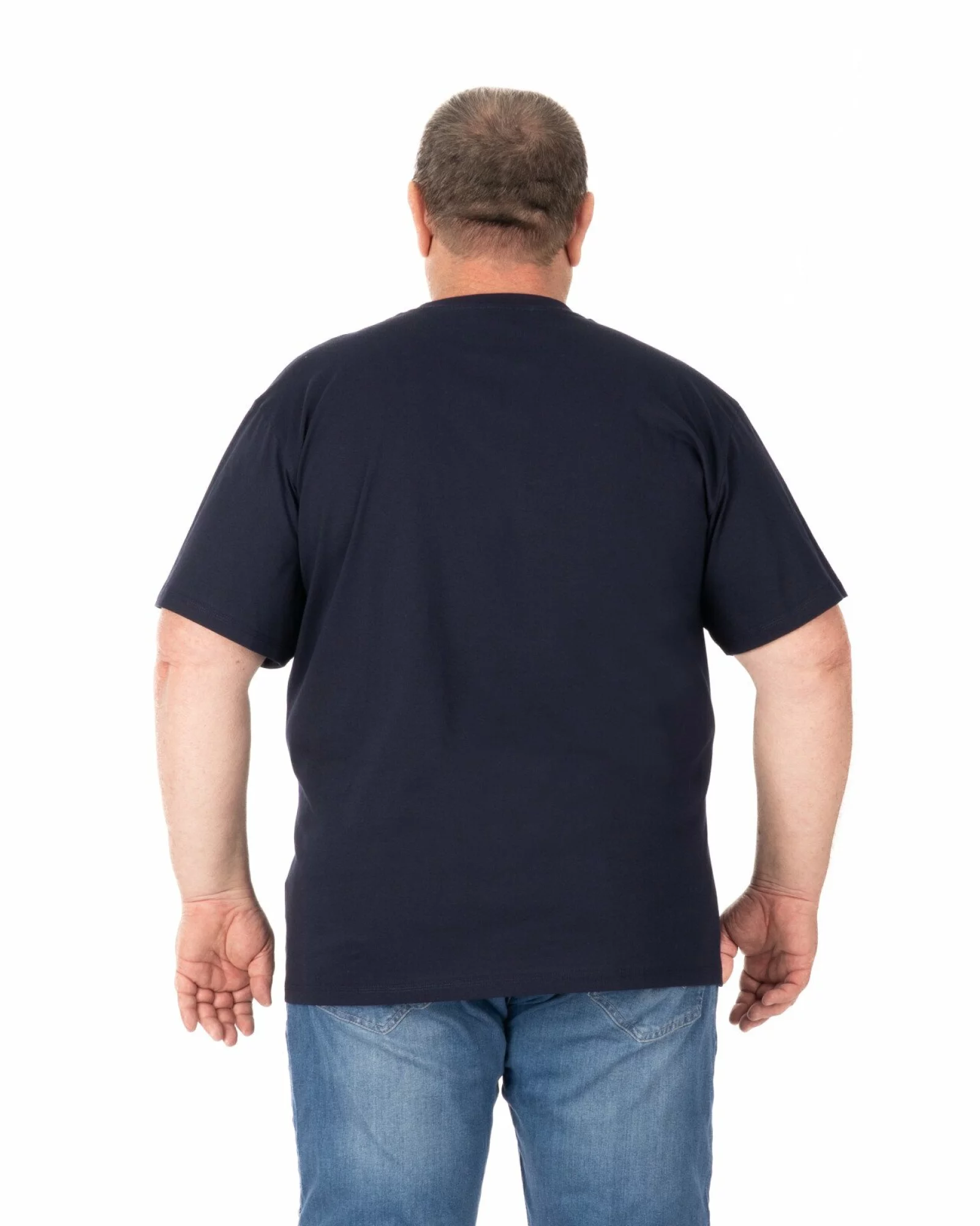 Tricou mărimi mari bleumarin bumbac