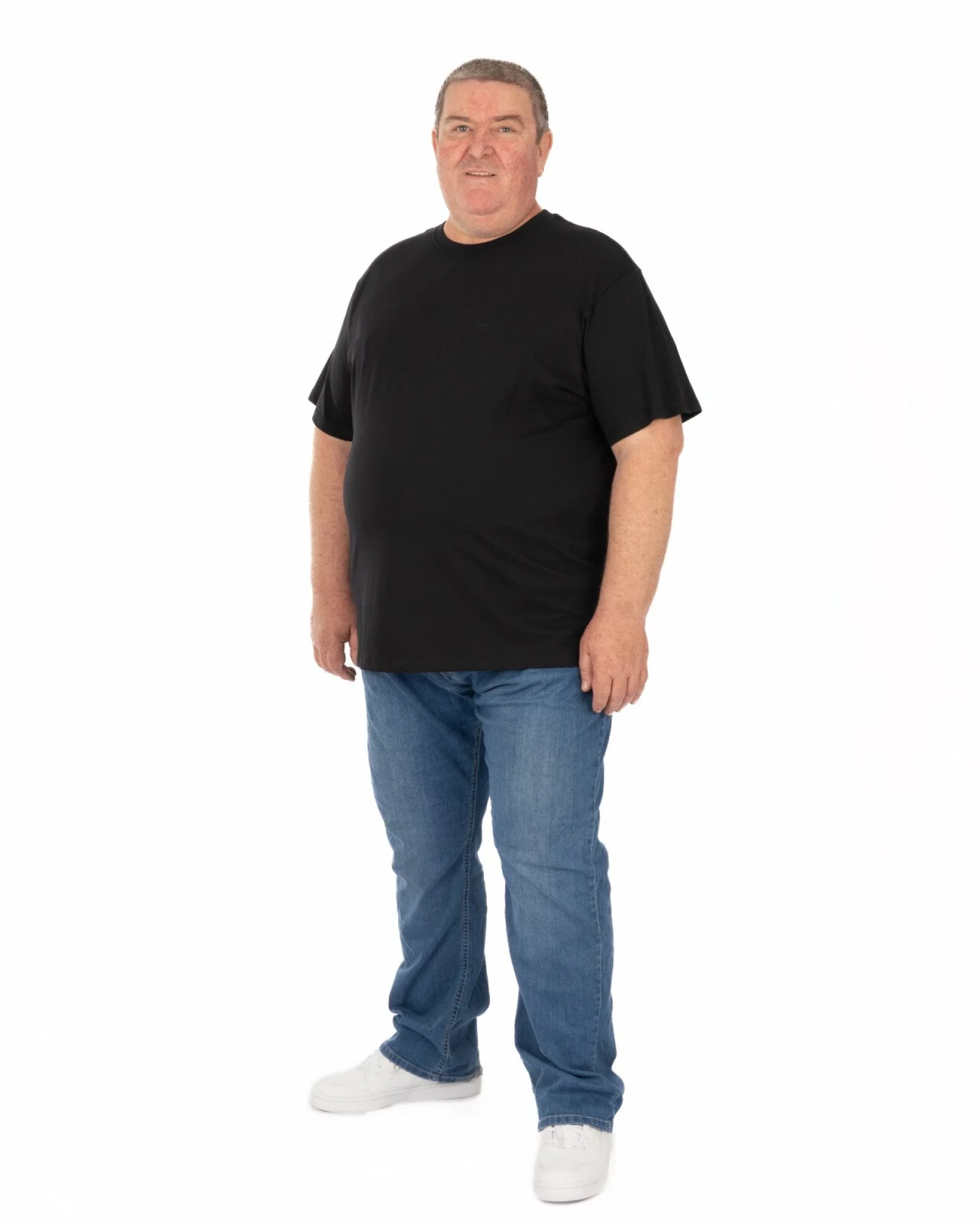 Tricou mărimi mari negru bumbac