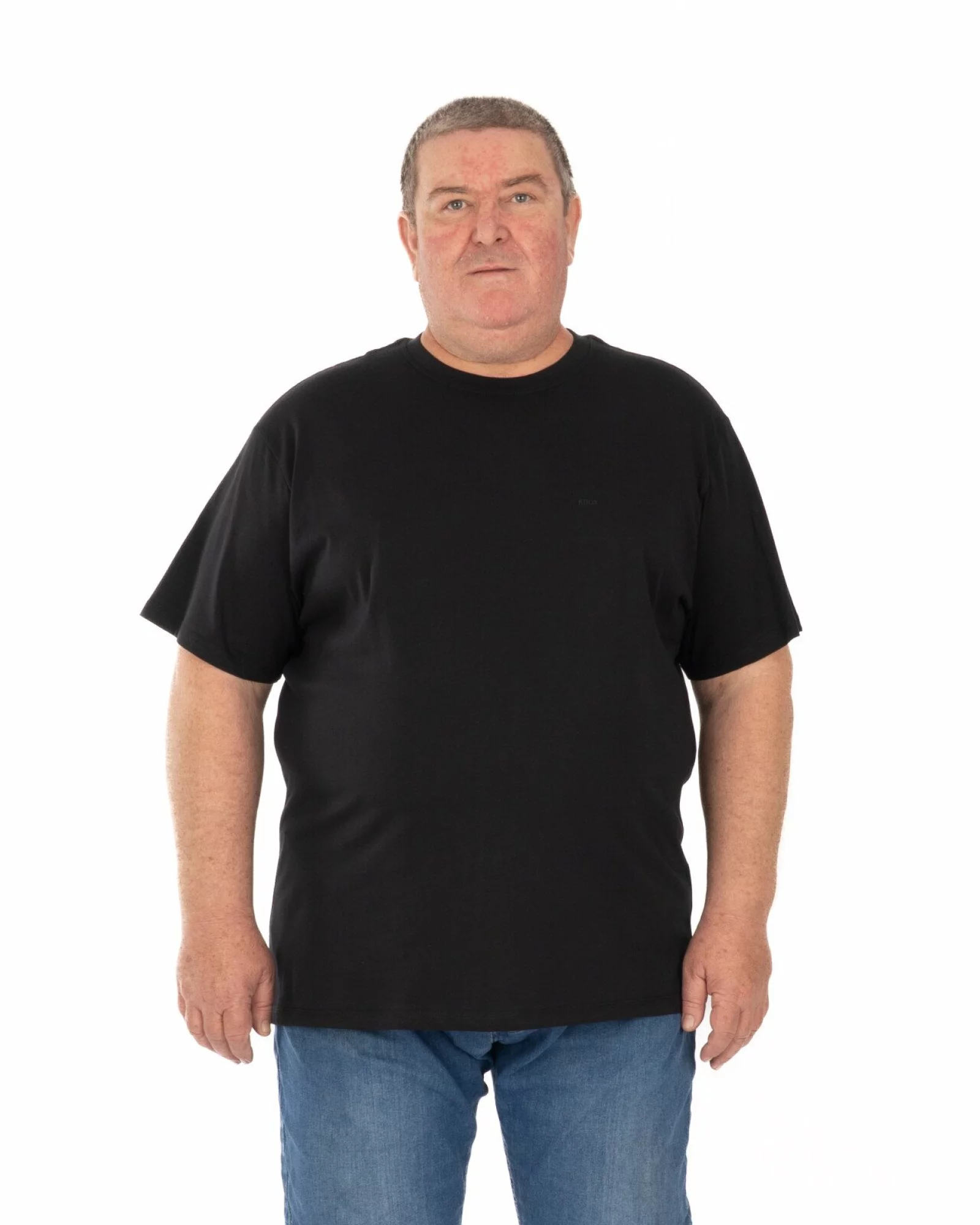 Tricou mărimi mari negru bumbac