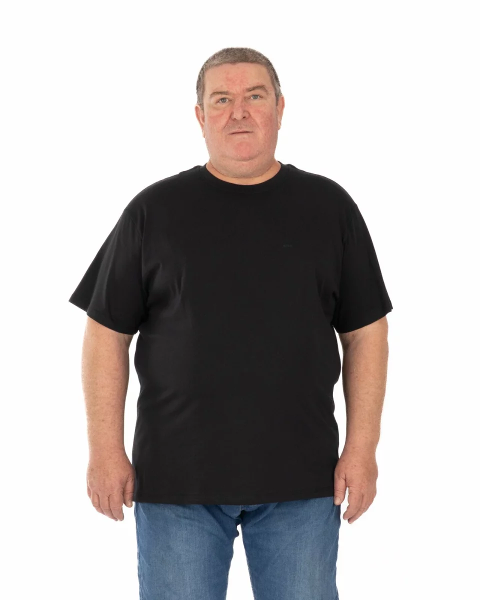 Tricou mărimi mari negru bumbac