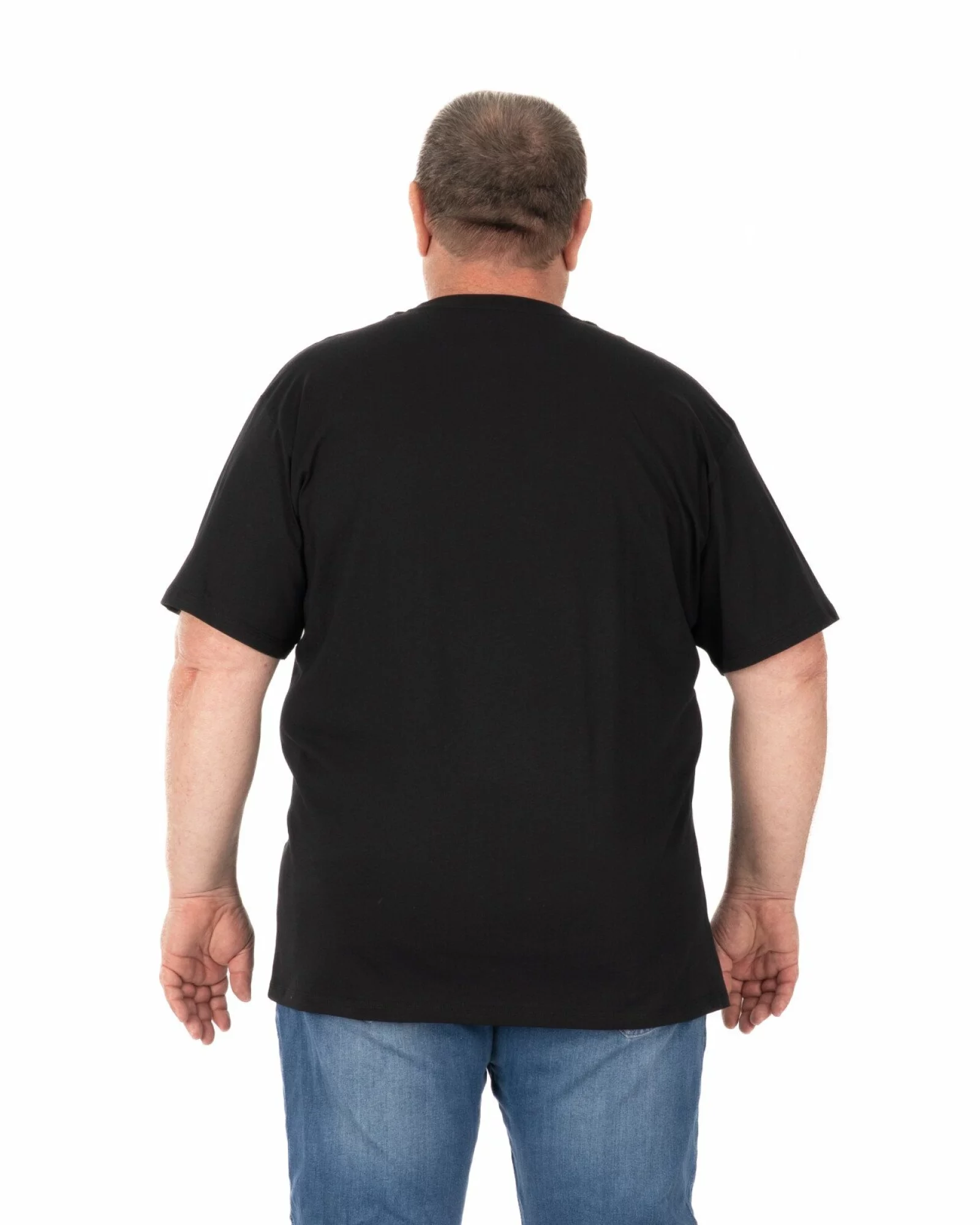 Tricou mărimi mari negru bumbac