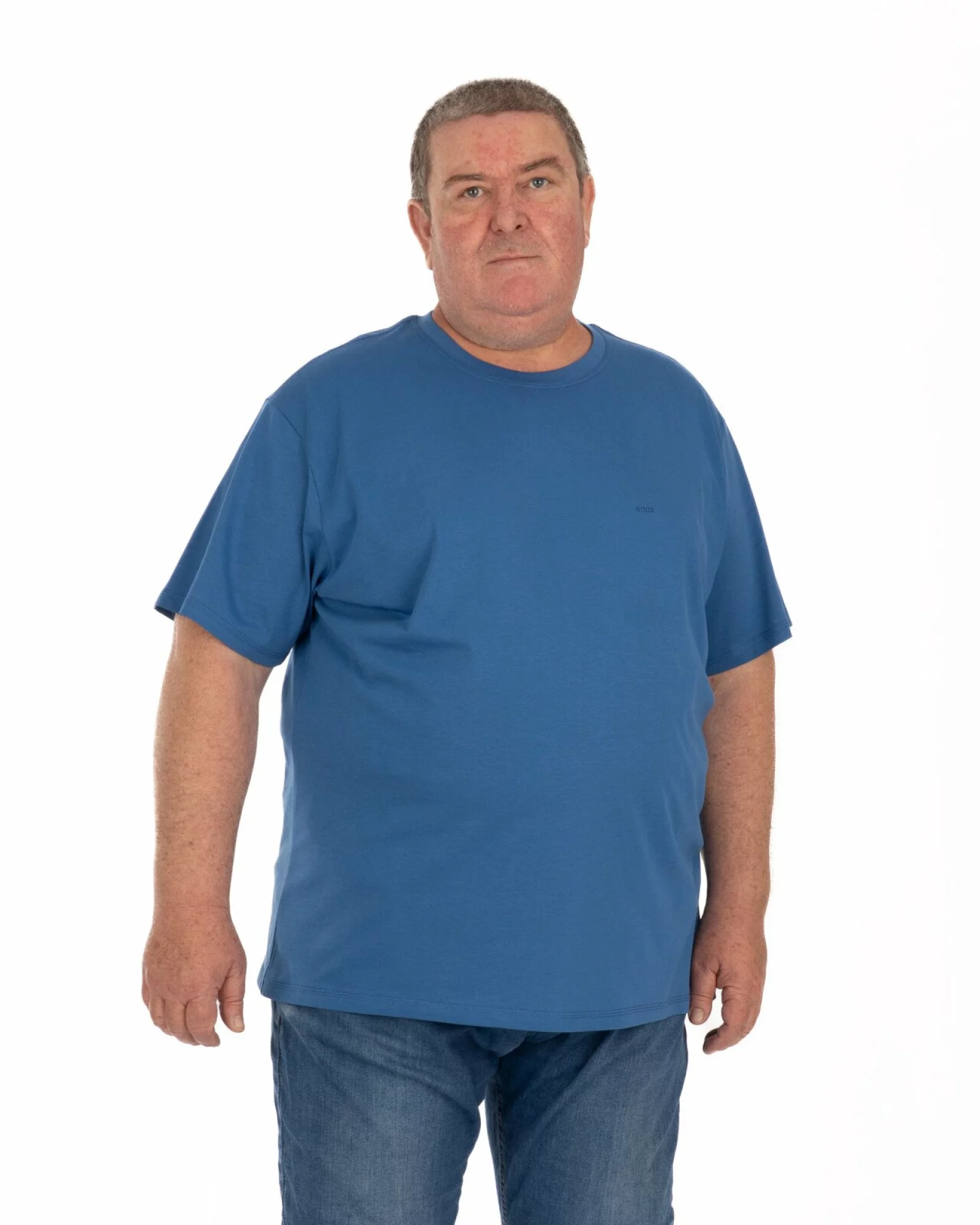 Tricou mărimi mari albastru royal bumbac