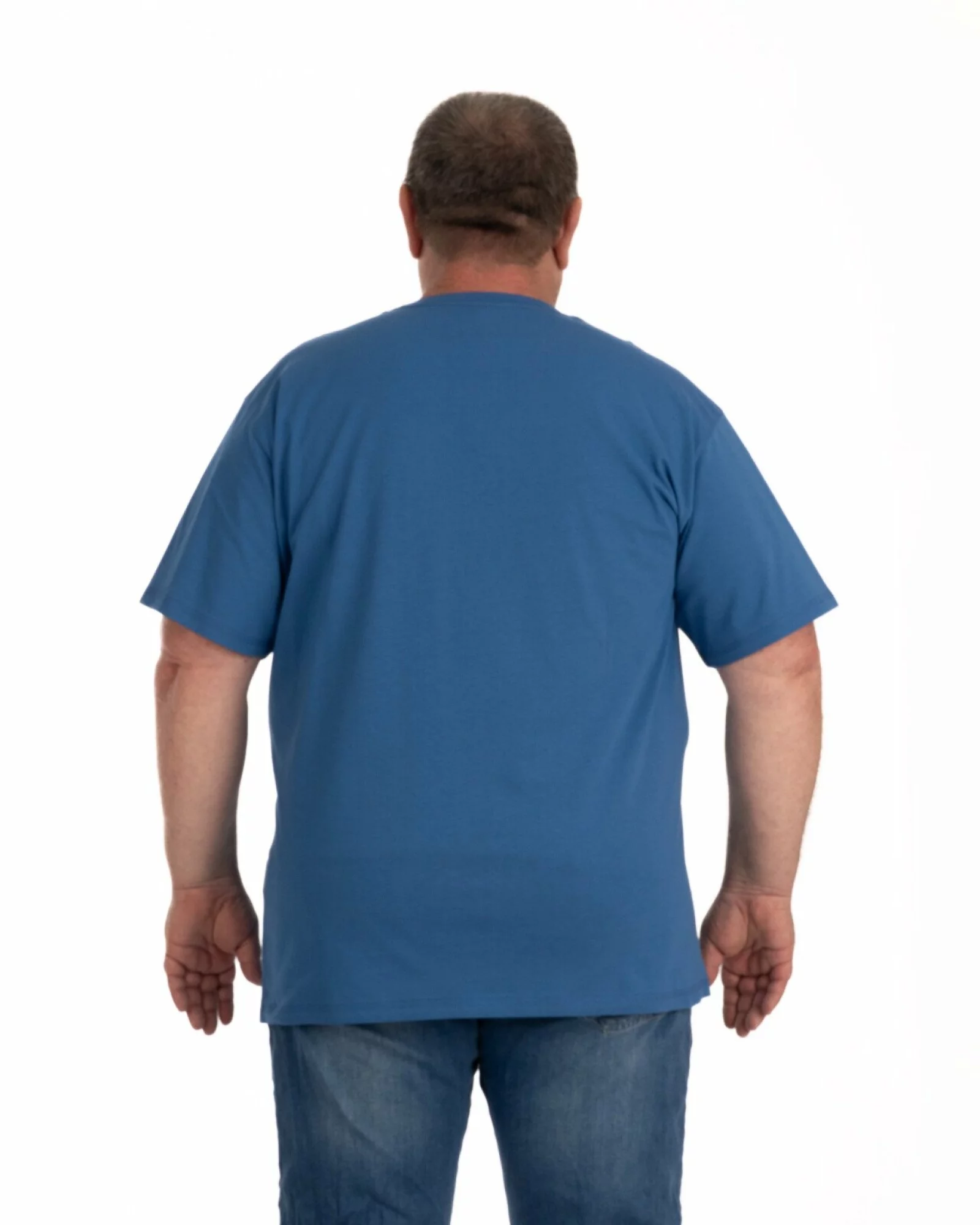 Tricou mărimi mari albastru royal bumbac