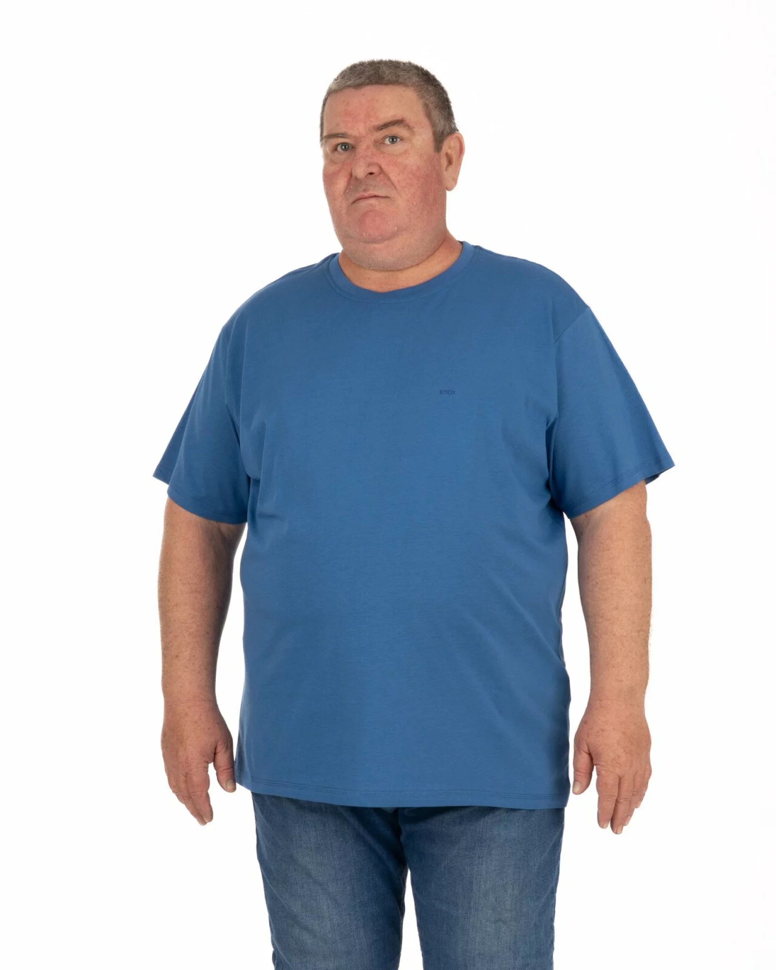 Tricou mărimi mari albastru royal bumbac