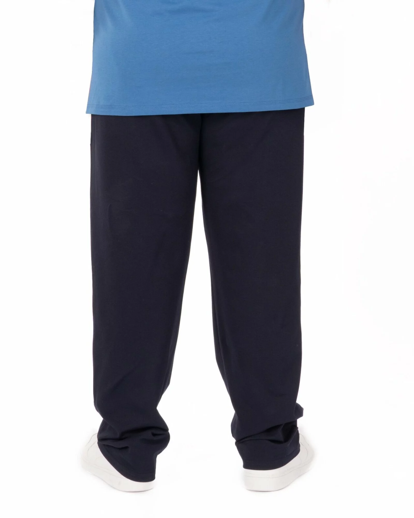 Pantaloni bleumarin mărimi mari cu buzunare cu fermoar