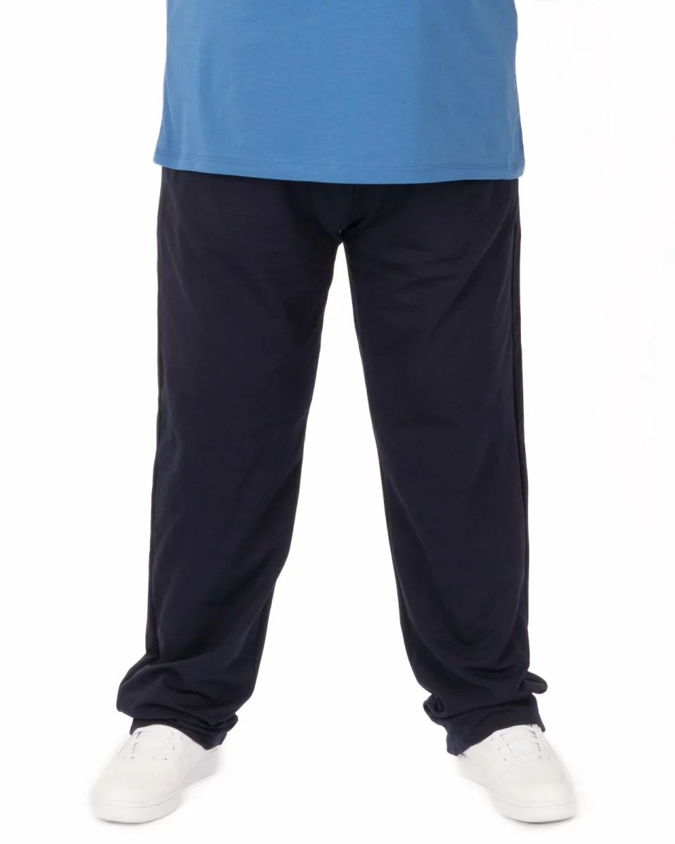 Pantaloni bleumarin mărimi mari cu buzunare cu fermoar