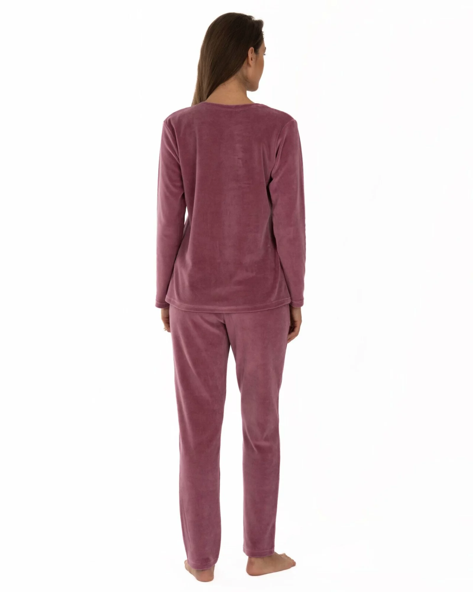 Set de casă bordo pudrat din catifea