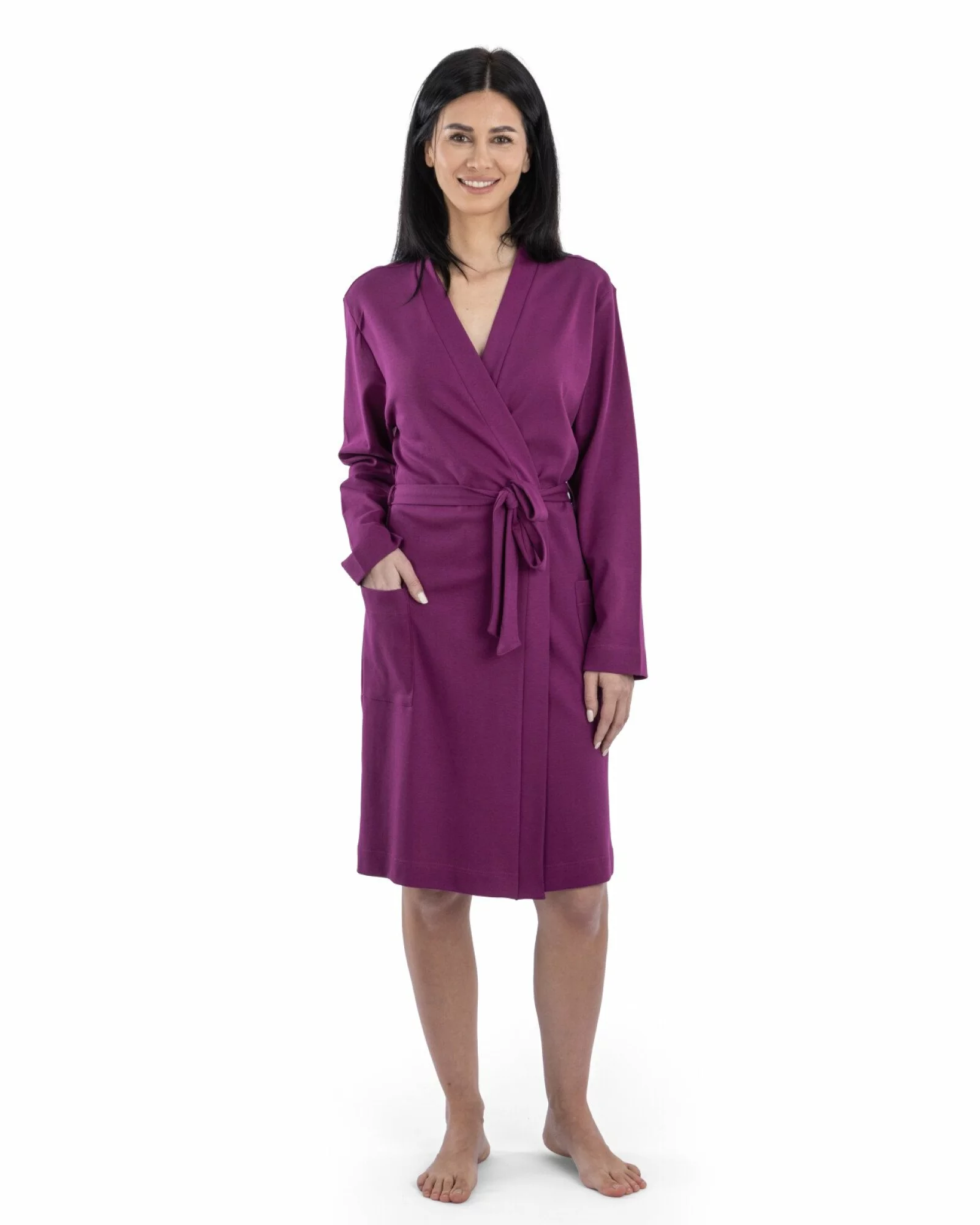 Halat roz fuchsia bumbac interlock