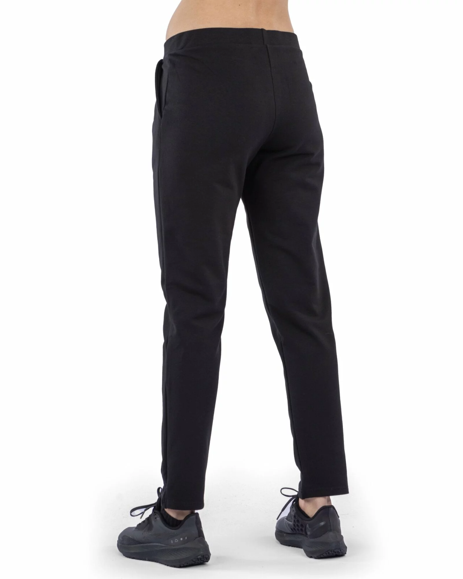 Pantaloni negri conici pliuri