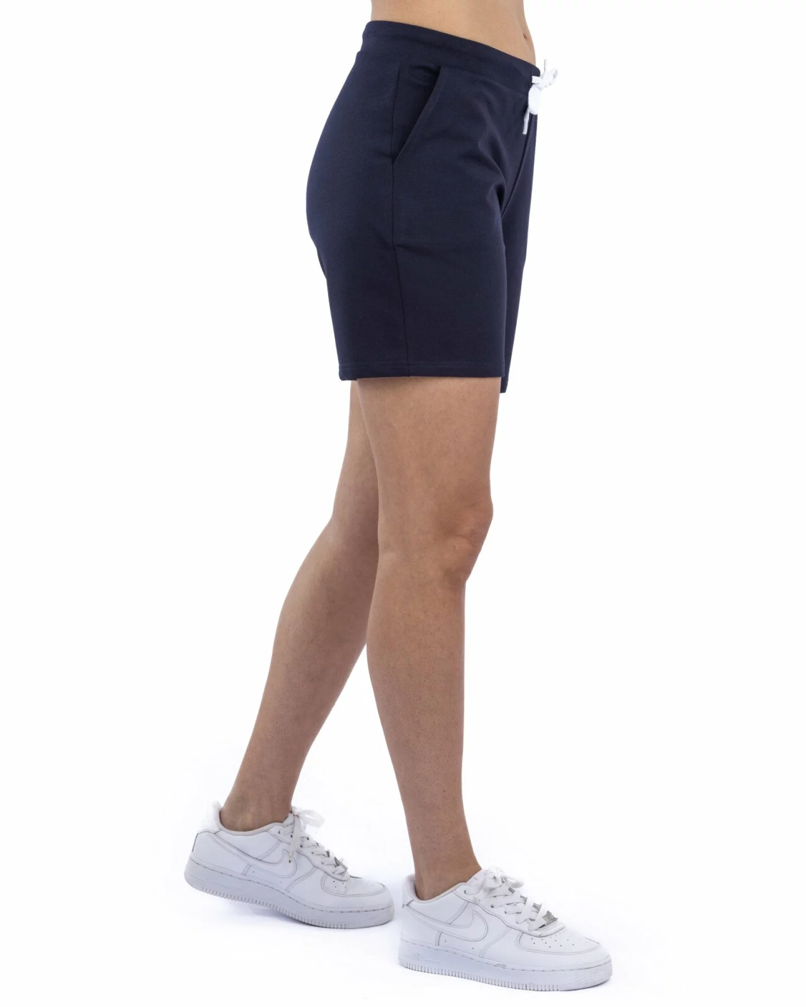 Pantaloni scurți bleumarin buzunare oblice
