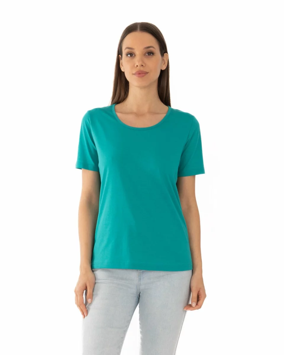 Tricou turcoaz bumbac