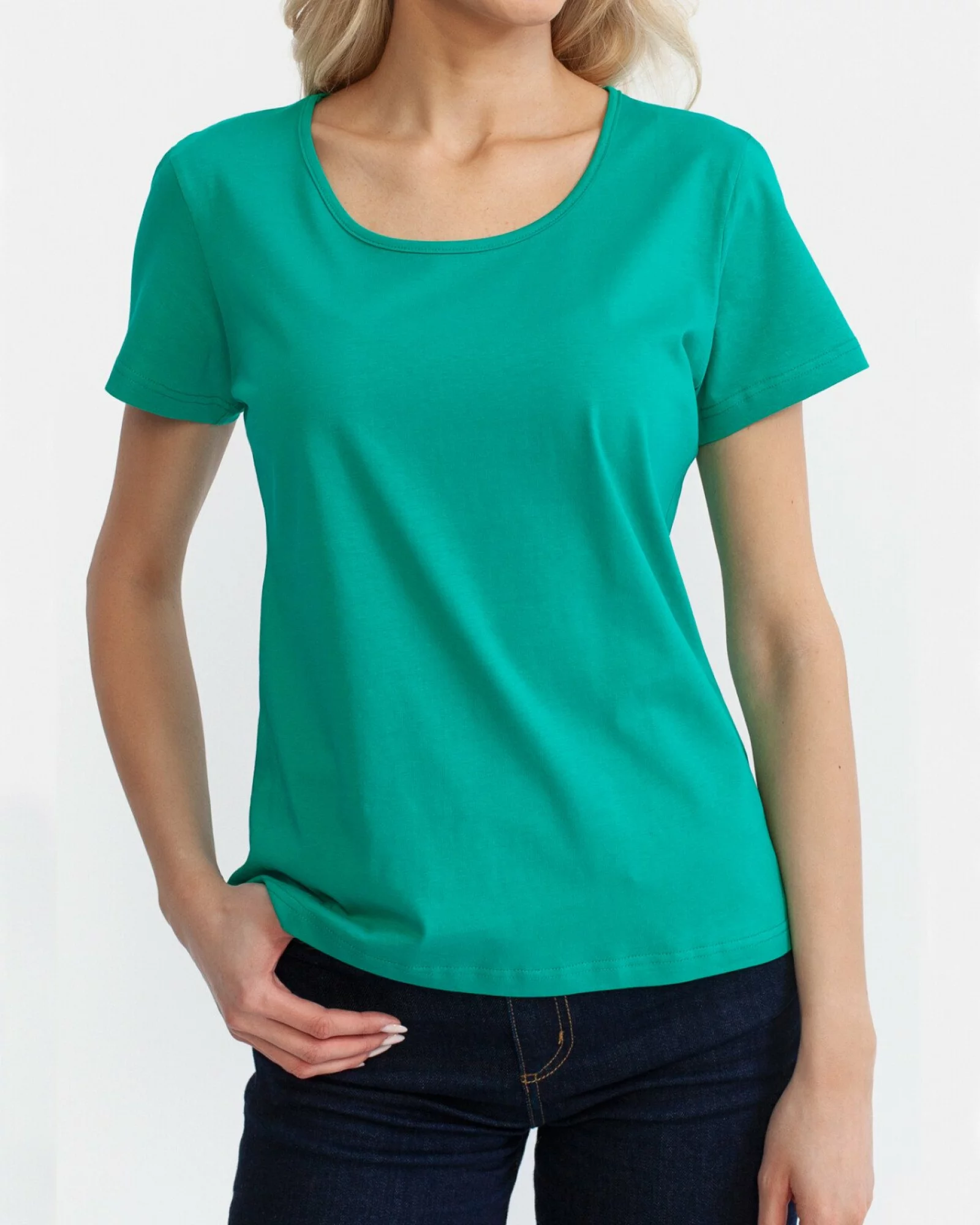 Tricou verde bumbac