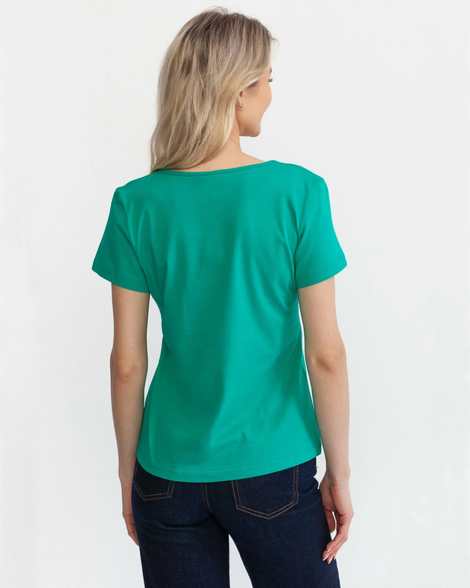 Tricou verde bumbac