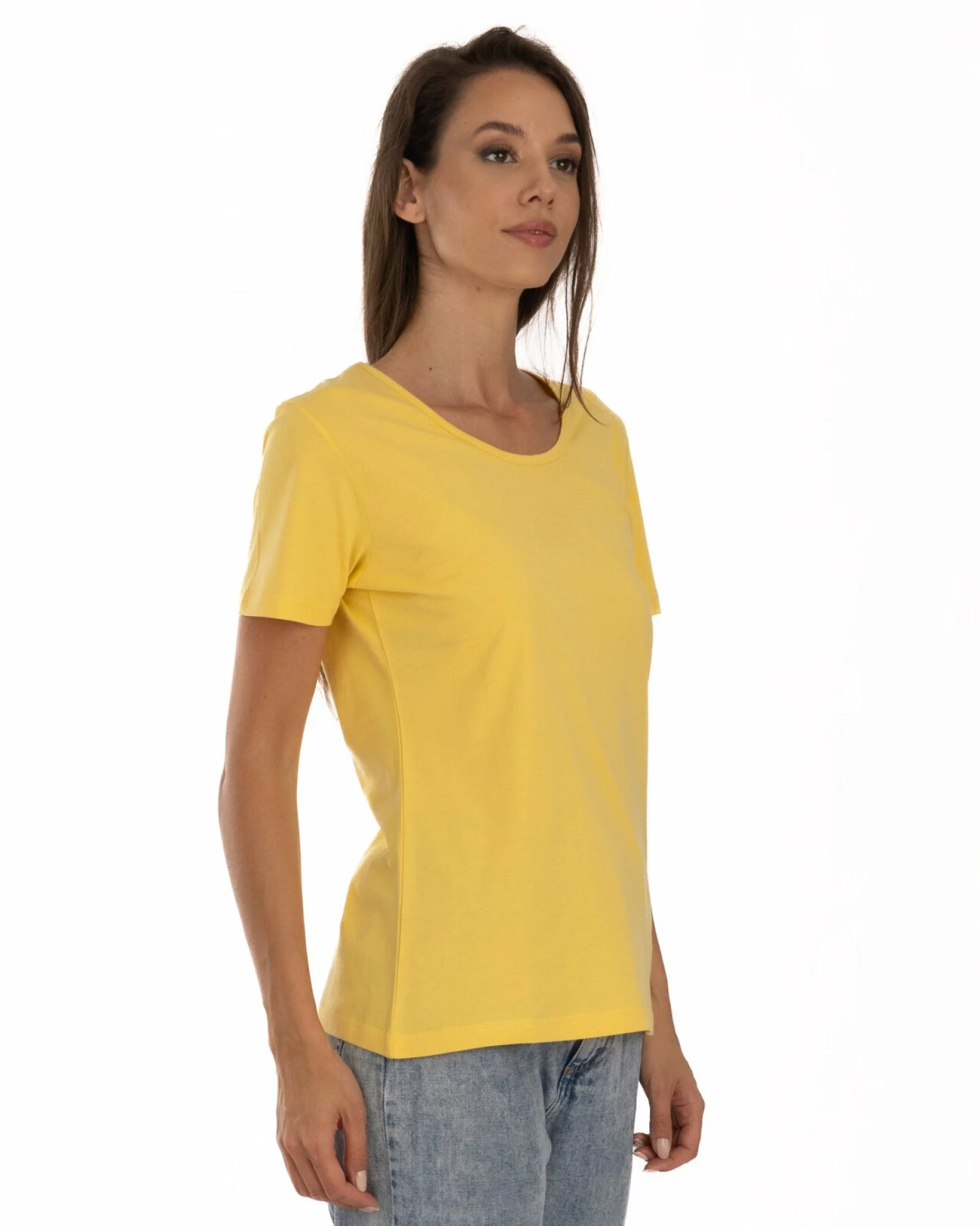 Tricou galben bumbac