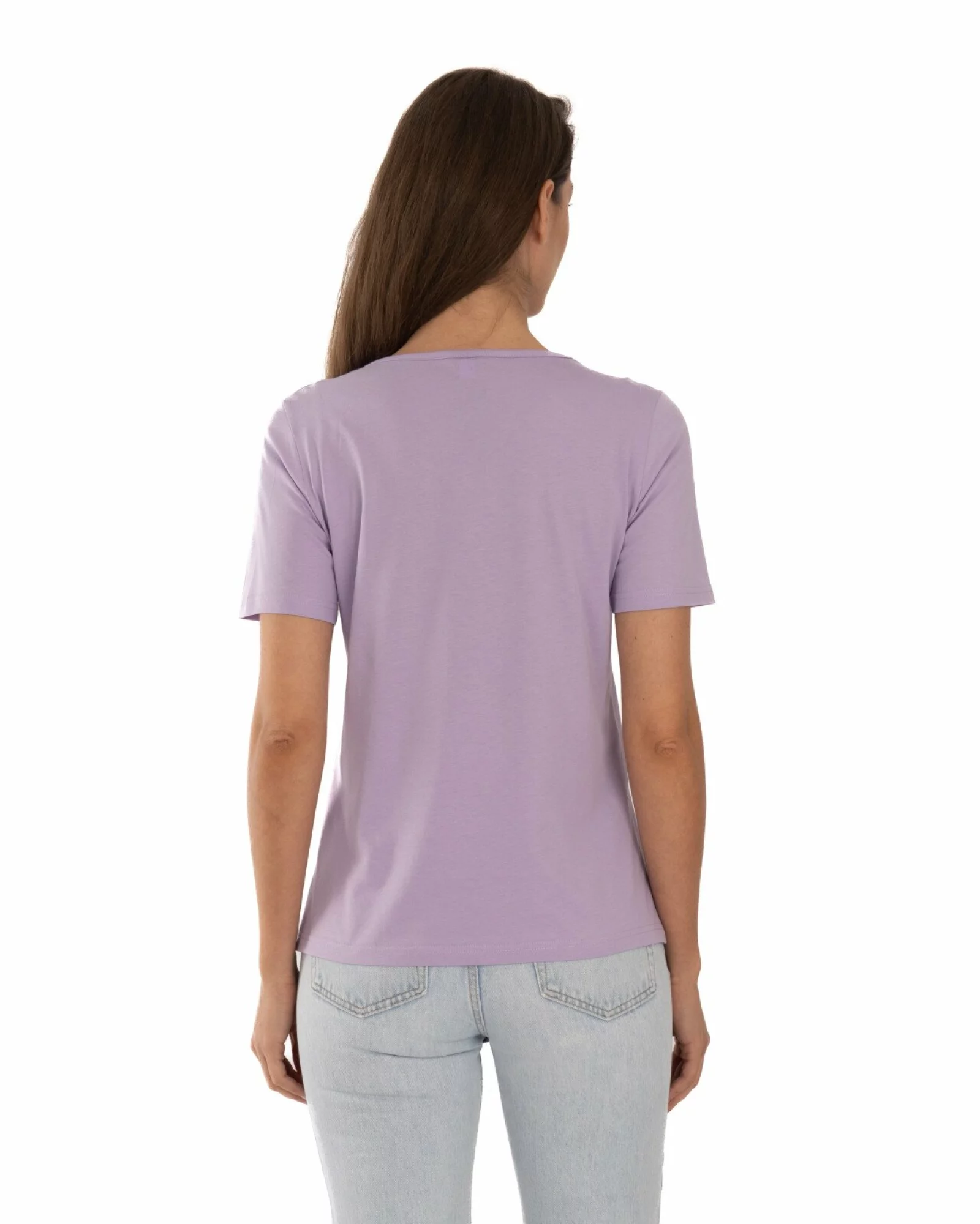Tricou liliac bumbac