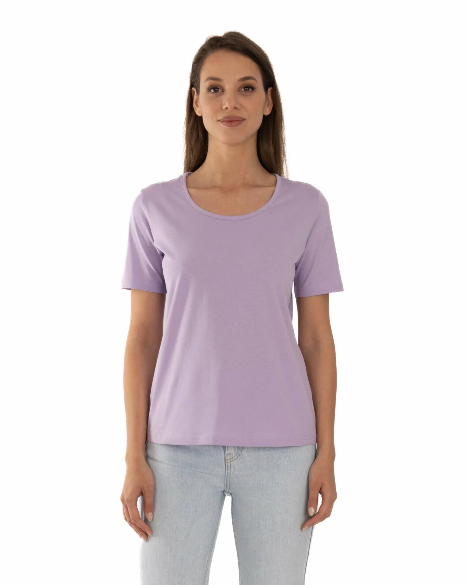 Tricou liliac bumbac