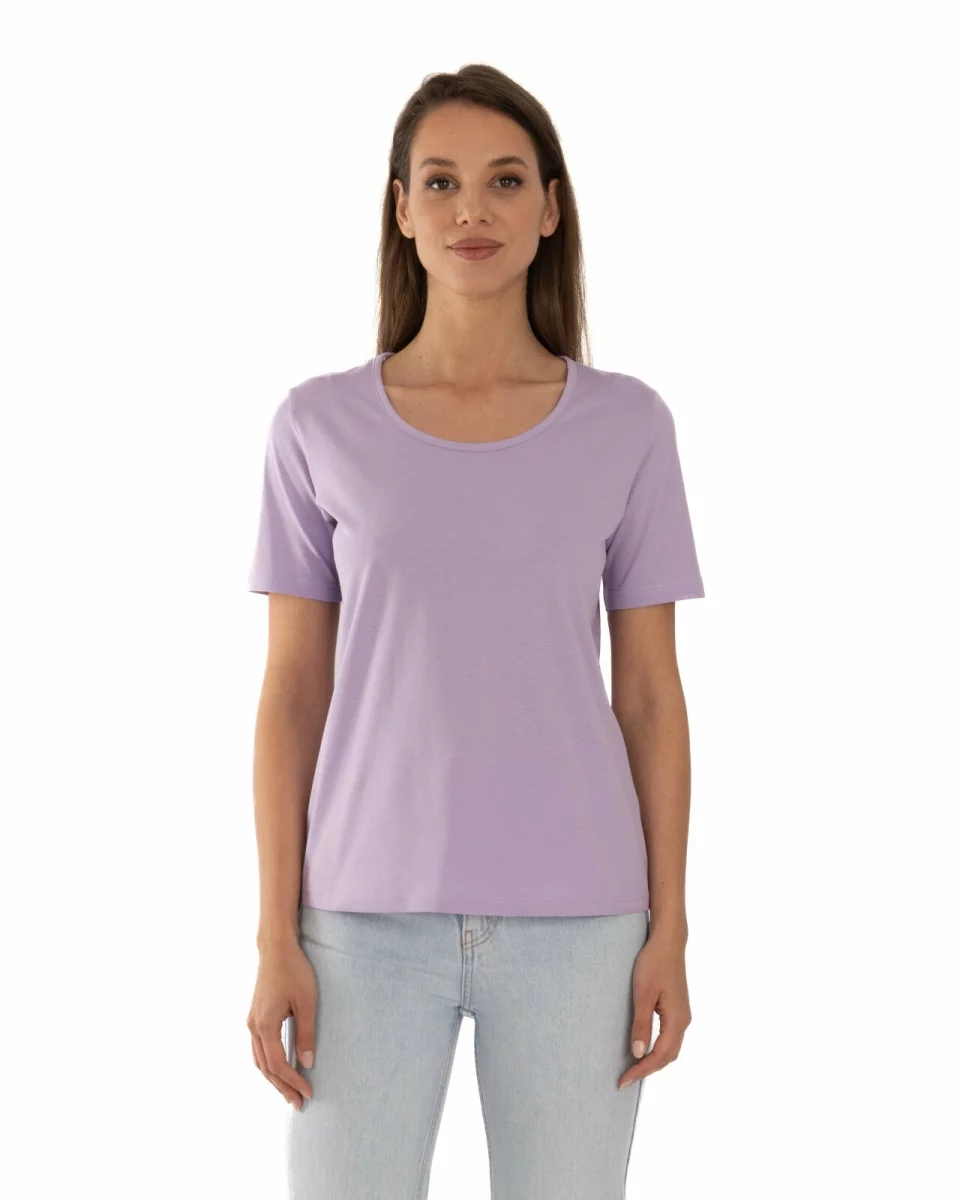Tricou liliac bumbac