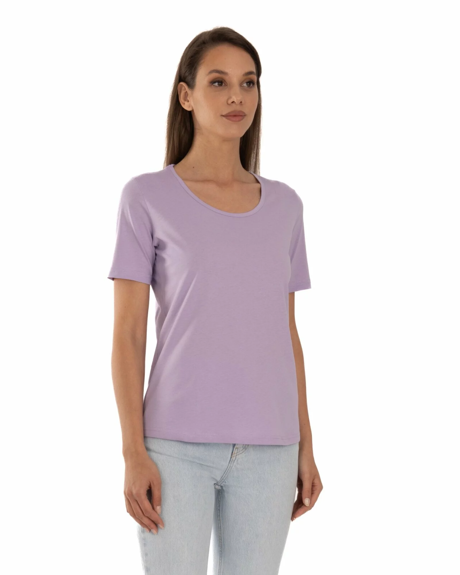 Tricou liliac bumbac