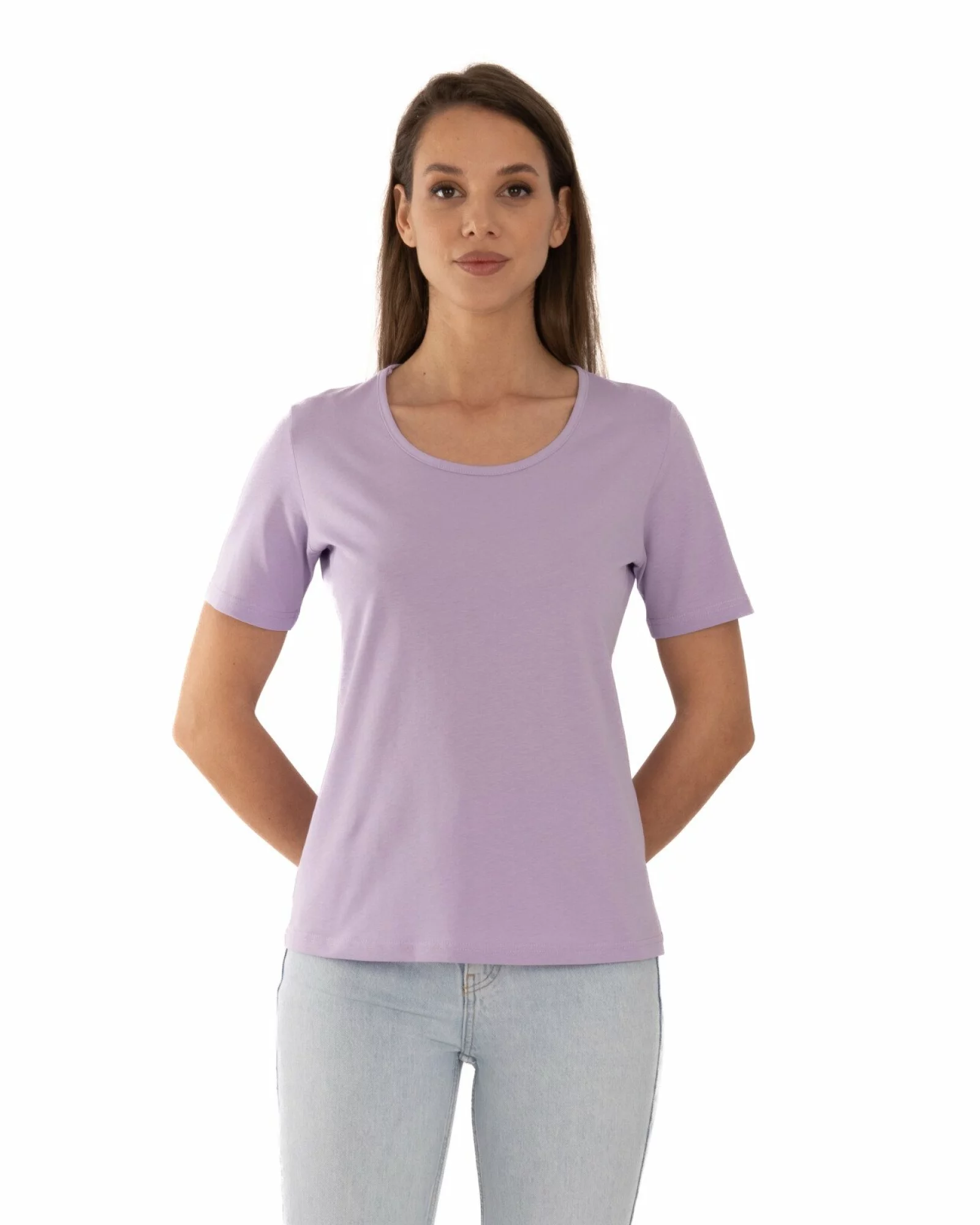 Tricou liliac bumbac