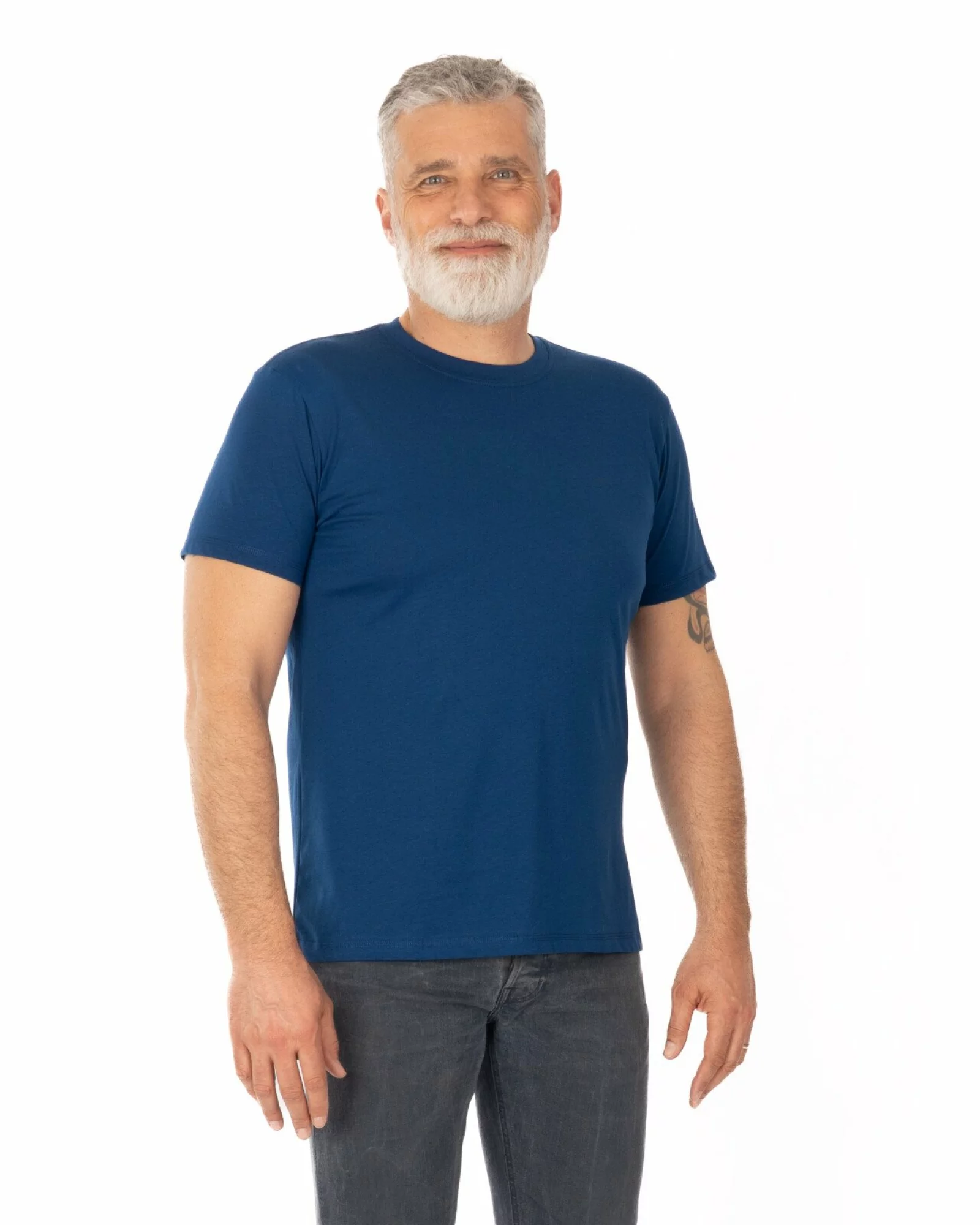 Tricou albastru petrol bumbac