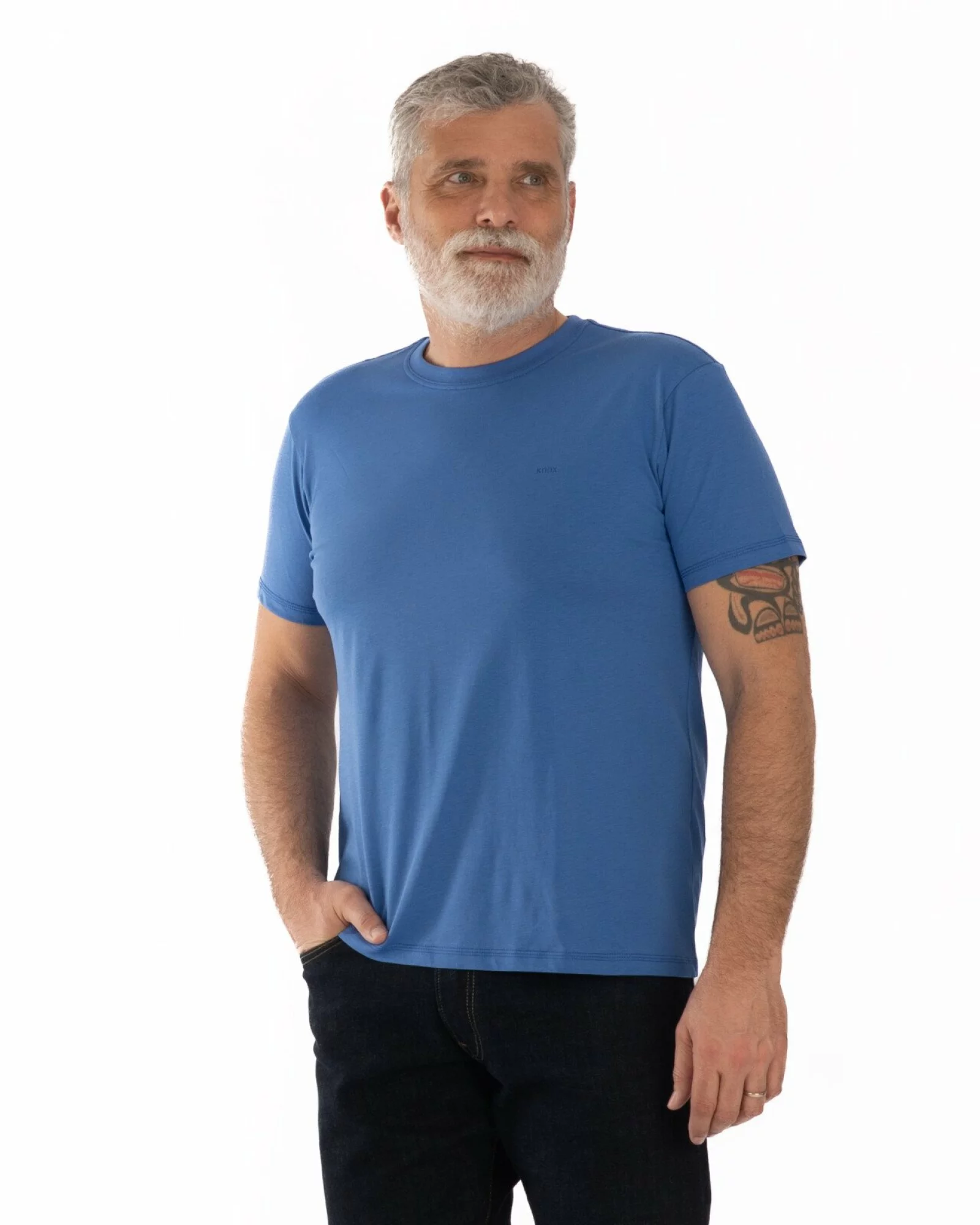 Tricou albastru royal bumbac