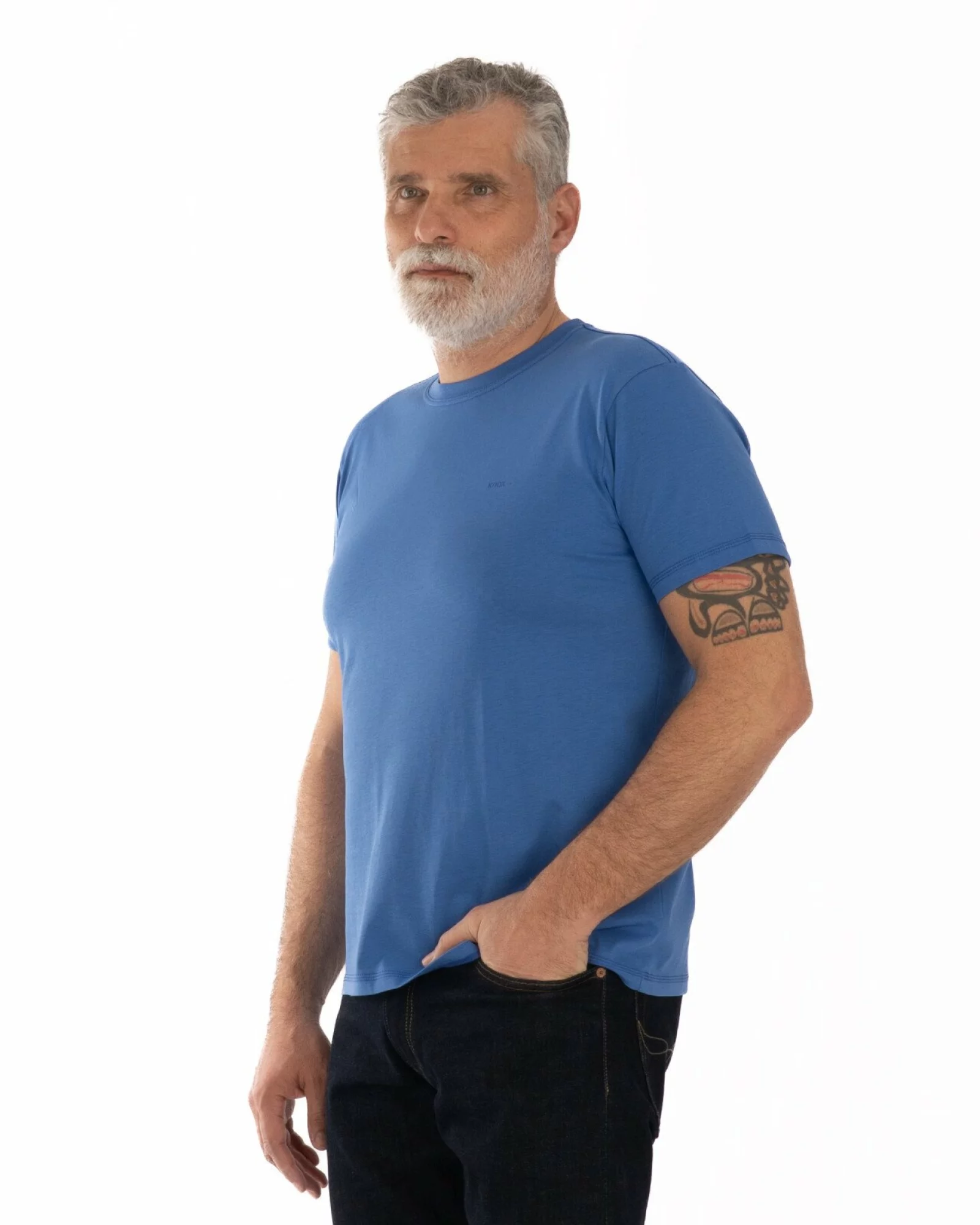 Tricou albastru royal bumbac