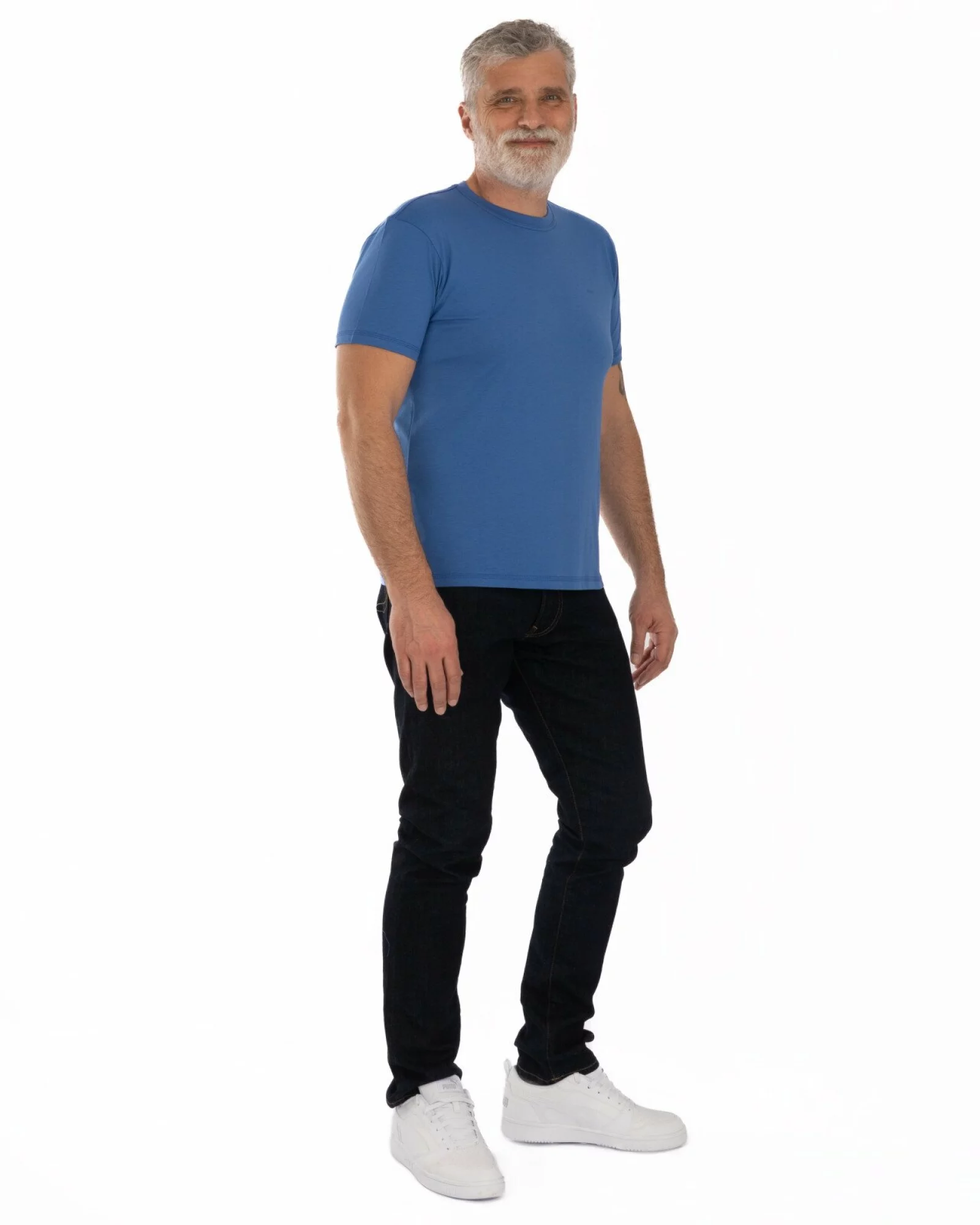 Tricou albastru royal bumbac