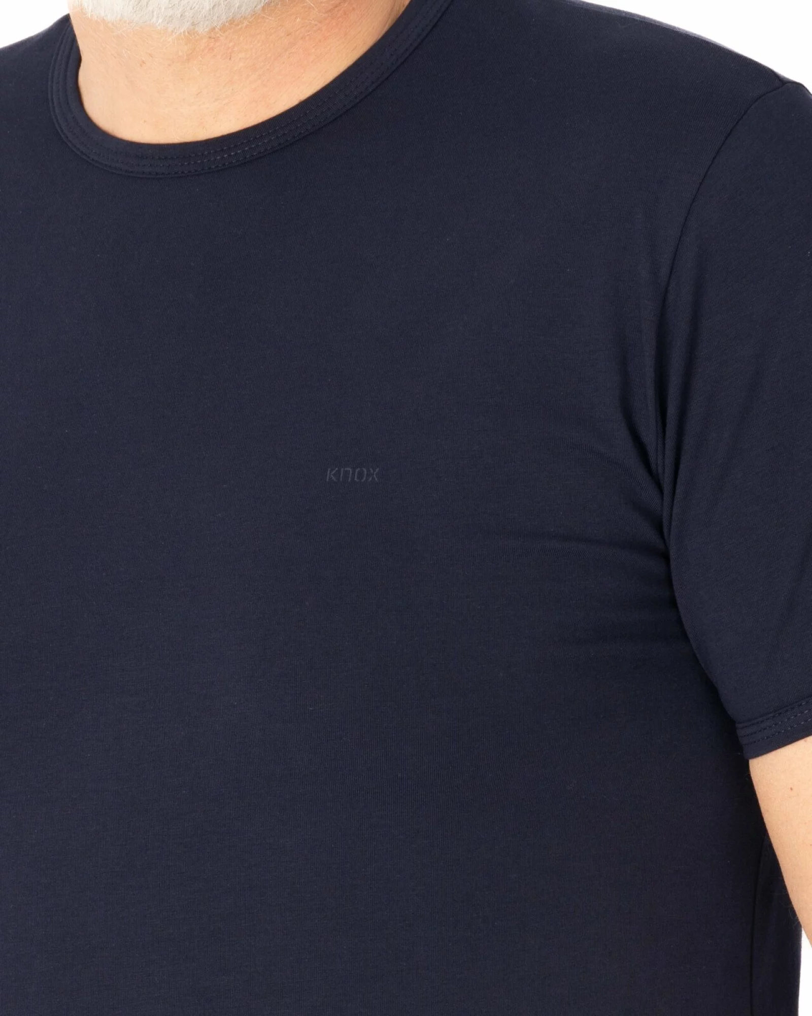 Tricou bleumarin bumbac elastan