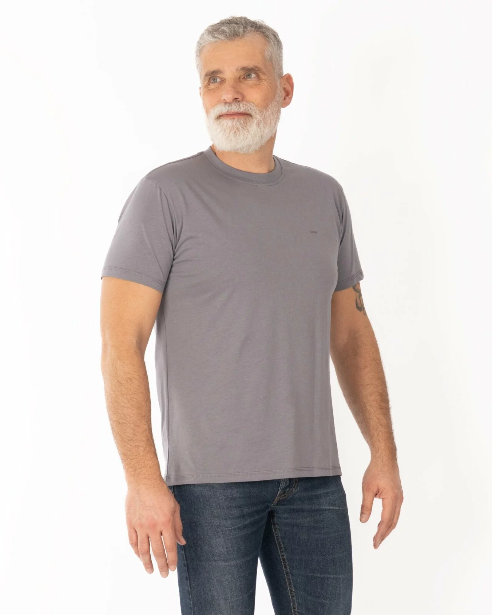 Tricou gri bumbac