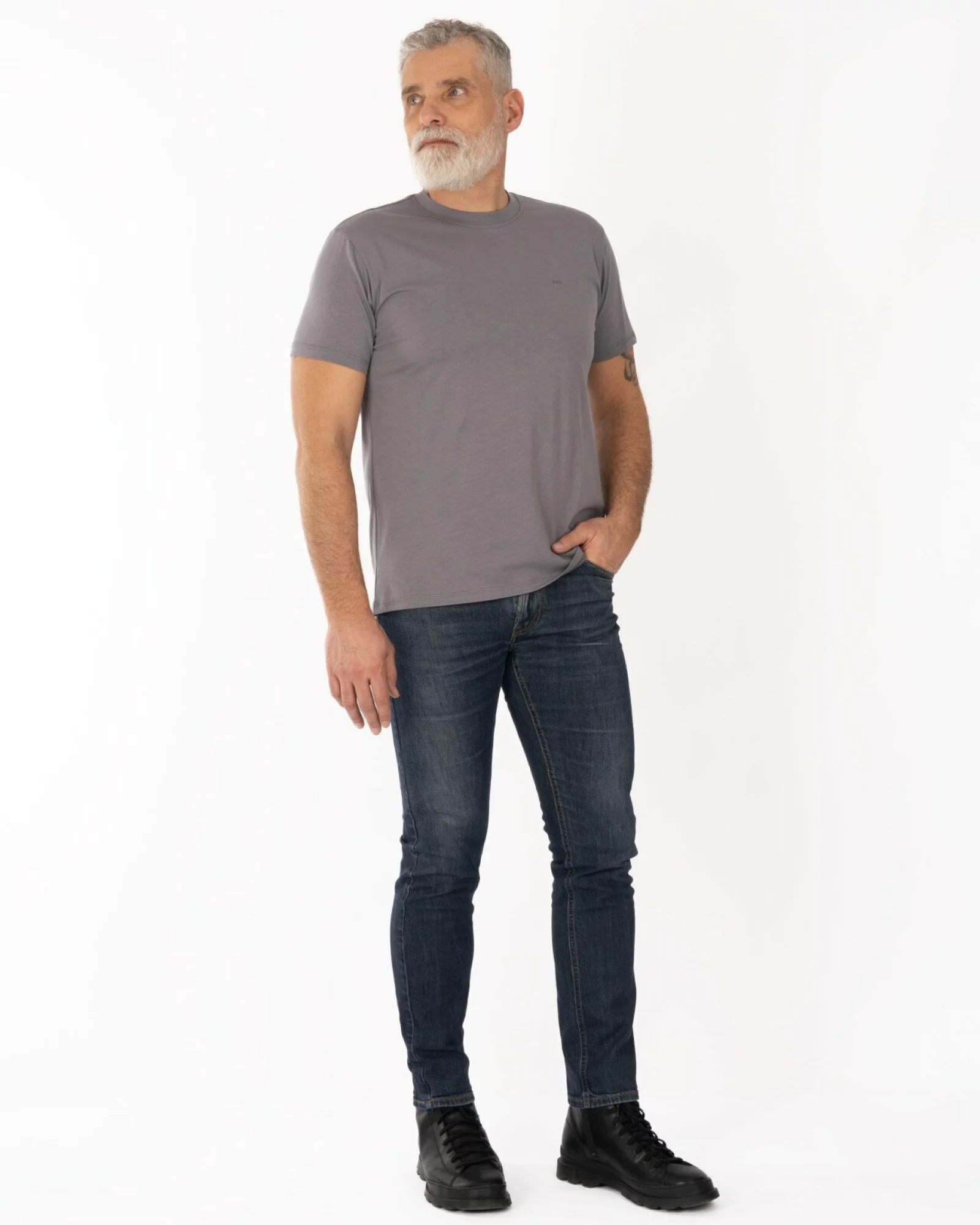 Tricou gri bumbac