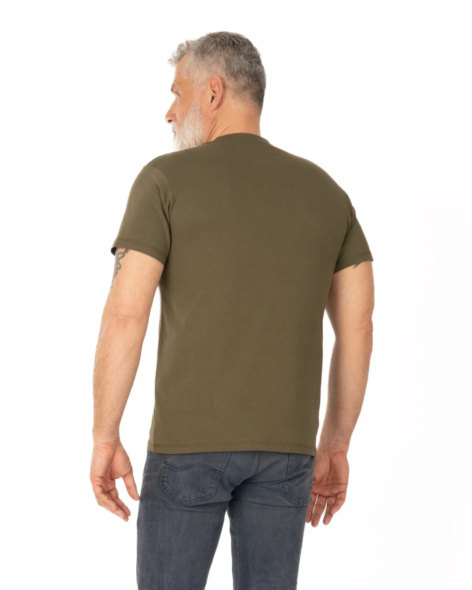 Tricou kaki închis bumbac