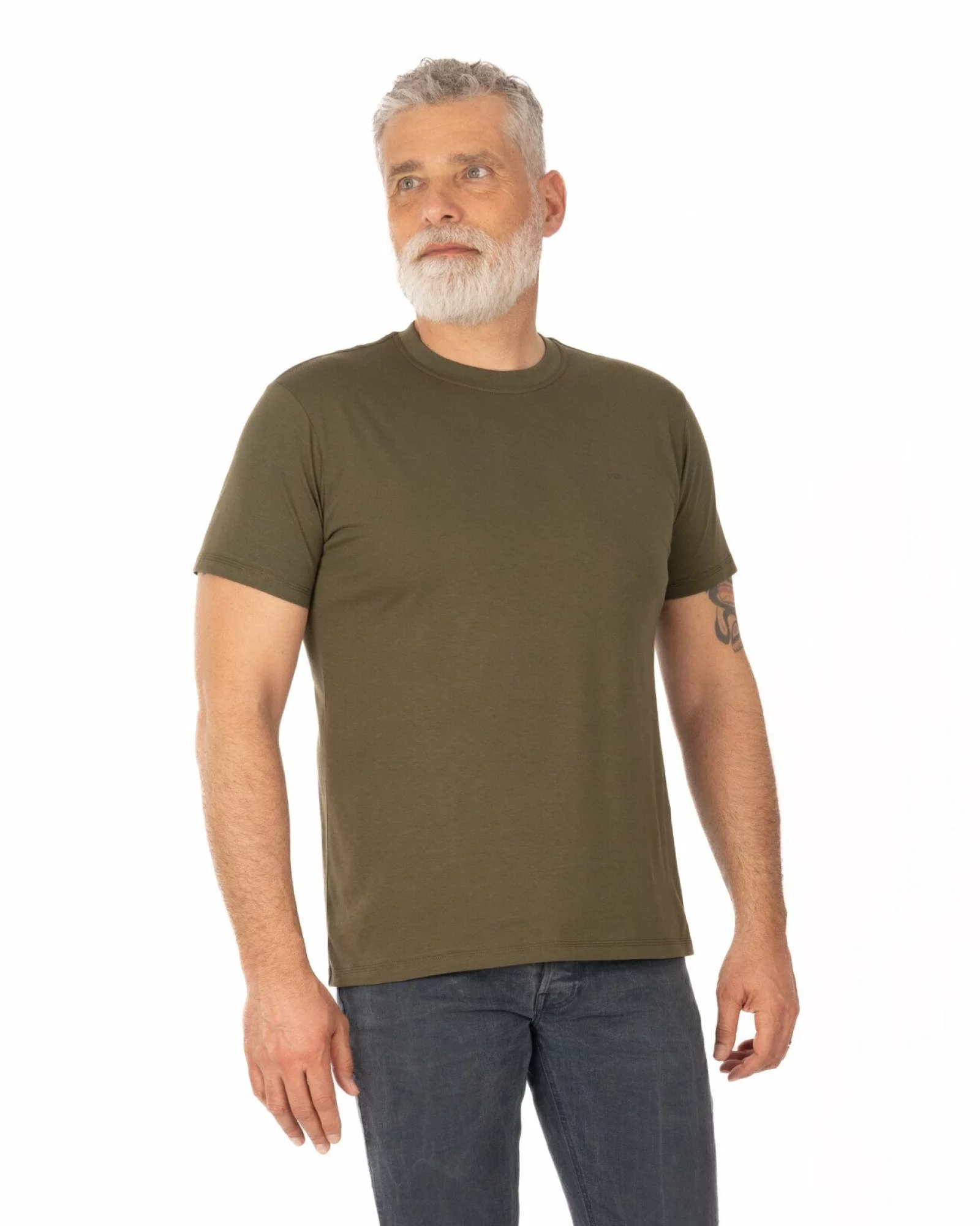 Tricou kaki închis bumbac