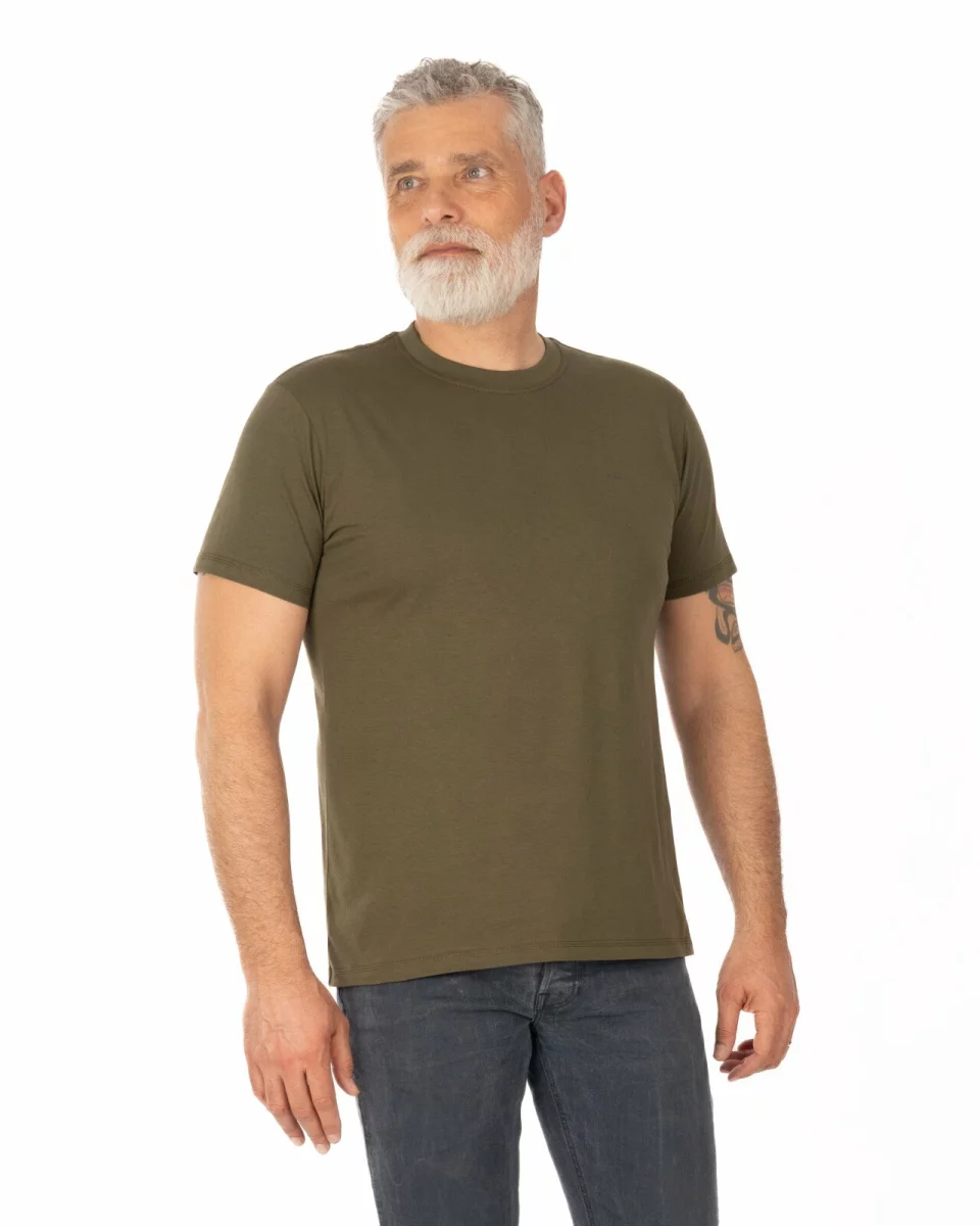 Tricou kaki închis bumbac